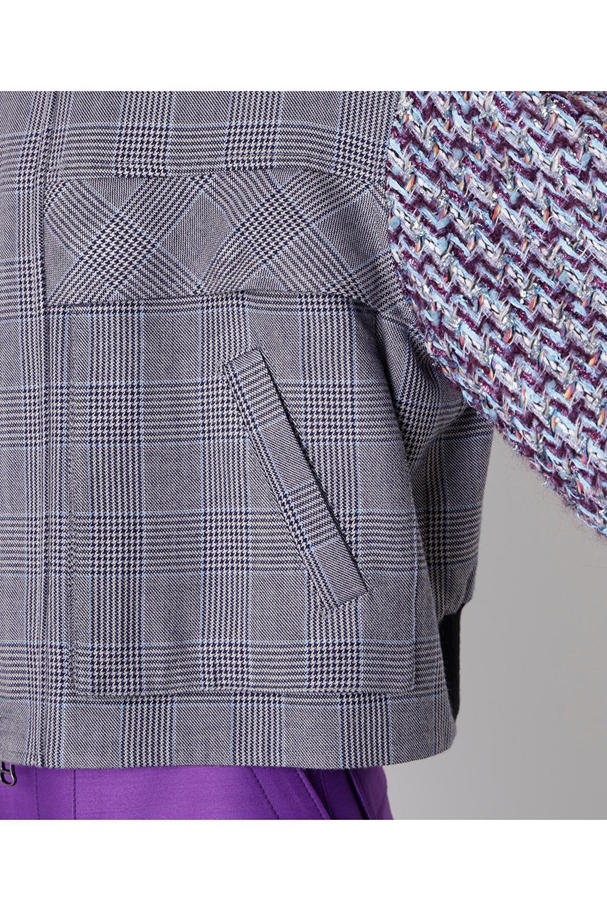 【ヒューエルミュージアム/hueLe Museum】の【STUMBLY】Tweed Sleeve Stand Zip UP JK 人気、トレンドファッション・服の通販 founy(ファニー) 　ファッション　Fashion　レディースファッション　Fashion for Women　アウター　Coat / Outerwear Collection　レディースジャケット・軽アウター　Jackets　2025年　2025　2025-2026秋冬・A/W　Autumn/Winter 2025–26 AW25–26　クラシカル　Classical, Vintage-Inspired　コーデュロイ　Corduroy, Cord Fabric　ジャケット　Jacket, Outerwear　チェック　Check, Plaid, Tartan　ツイード　Twill, Twill Weave　ブルゾン　Blouson, Bomber Jacket　ミリタリー　Military, Army Style　A/W・秋冬　Autumn/Winter　other-7|ID: prp329100004640180 ipo3291000000033450335