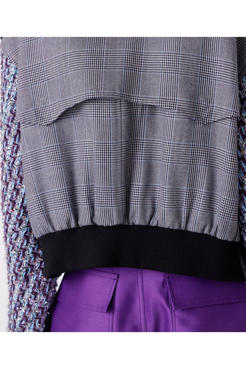 【ヒューエルミュージアム/hueLe Museum】の【STUMBLY】Tweed Sleeve Stand Zip UP JK 人気、トレンドファッション・服の通販 founy(ファニー) 　ファッション　Fashion　レディースファッション　Fashion for Women　アウター　Coat / Outerwear Collection　レディースジャケット・軽アウター　Jackets　2025年　2025　2025-2026秋冬・A/W　Autumn/Winter 2025–26 AW25–26　クラシカル　Classical, Vintage-Inspired　コーデュロイ　Corduroy, Cord Fabric　ジャケット　Jacket, Outerwear　チェック　Check, Plaid, Tartan　ツイード　Twill, Twill Weave　ブルゾン　Blouson, Bomber Jacket　ミリタリー　Military, Army Style　A/W・秋冬　Autumn/Winter　other-8|ID: prp329100004640180 ipo3291000000033450336