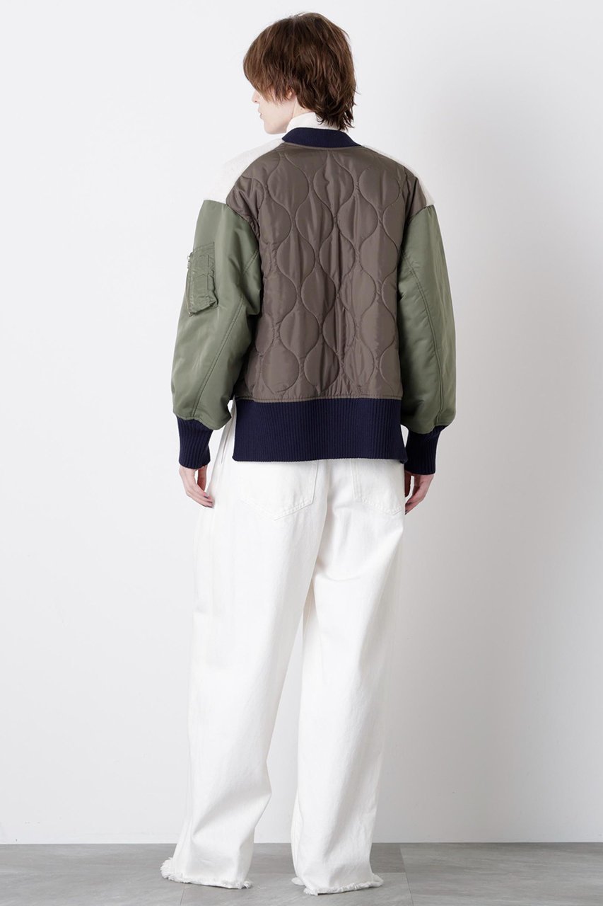 【ヒューエルミュージアム/hueLe Museum】の【STUMBLY】Boa / Quilted MA-1 Combination 人気、トレンドファッション・服の通販 founy(ファニー) 　ファッション　Fashion　レディースファッション　Fashion for Women　アウター　Coat / Outerwear Collection　レディースジャケット・軽アウター　Jackets　MA-1ジャケット　MA-1 Bomber Jackets / Flight Jackets　2025年　2025　2025-2026秋冬・A/W　Autumn/Winter 2025–26 AW25–26　キルト　Quilt, Quilted Fabric　ジャケット　Jacket, Outerwear　スリット　Slit, Slit Detail　ドッキング　Docking, Mixed Material　フロント　Front, Front Design　ブルゾン　Blouson, Bomber Jacket　モダン　Modern, Contemporary　A/W・秋冬　Autumn/Winter　other-4|ID: prp329100004640181 ipo3291000000033450342