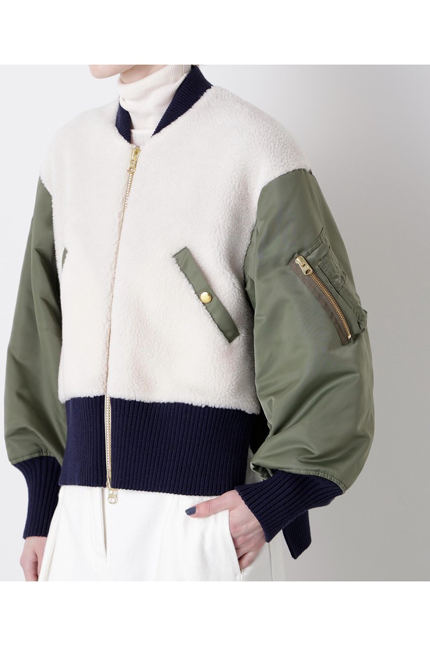 【ヒューエルミュージアム/hueLe Museum】の【STUMBLY】Boa / Quilted MA-1 Combination 人気、トレンドファッション・服の通販 founy(ファニー) 　ファッション　Fashion　レディースファッション　Fashion for Women　アウター　Coat / Outerwear Collection　レディースジャケット・軽アウター　Jackets　MA-1ジャケット　MA-1 Bomber Jackets / Flight Jackets　2025年　2025　2025-2026秋冬・A/W　Autumn/Winter 2025–26 AW25–26　キルト　Quilt, Quilted Fabric　ジャケット　Jacket, Outerwear　スリット　Slit, Slit Detail　ドッキング　Docking, Mixed Material　フロント　Front, Front Design　ブルゾン　Blouson, Bomber Jacket　モダン　Modern, Contemporary　A/W・秋冬　Autumn/Winter　other-5|ID: prp329100004640181 ipo3291000000033450343