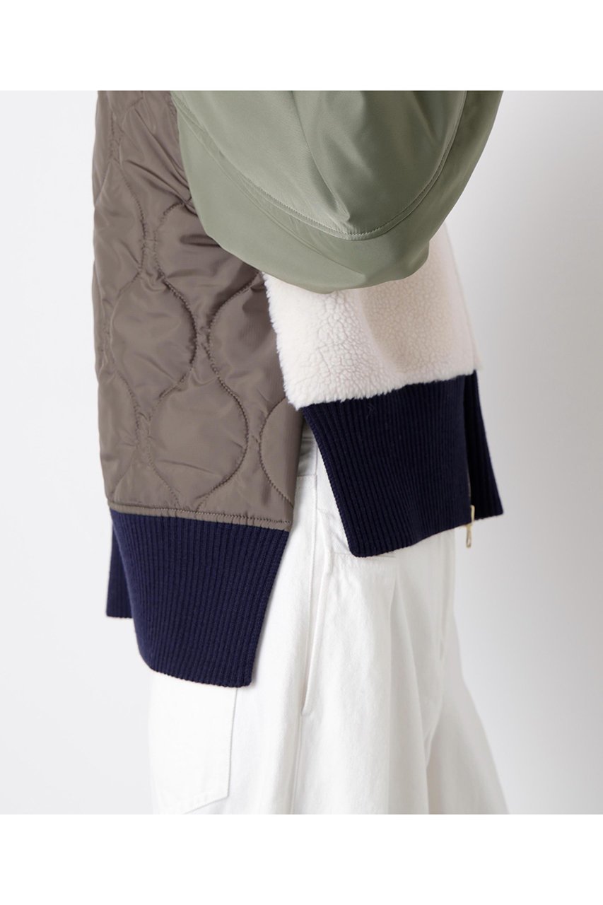 【ヒューエルミュージアム/hueLe Museum】の【STUMBLY】Boa / Quilted MA-1 Combination 人気、トレンドファッション・服の通販 founy(ファニー) 　ファッション　Fashion　レディースファッション　Fashion for Women　アウター　Coat / Outerwear Collection　レディースジャケット・軽アウター　Jackets　MA-1ジャケット　MA-1 Bomber Jackets / Flight Jackets　2025年　2025　2025-2026秋冬・A/W　Autumn/Winter 2025–26 AW25–26　キルト　Quilt, Quilted Fabric　ジャケット　Jacket, Outerwear　スリット　Slit, Slit Detail　ドッキング　Docking, Mixed Material　フロント　Front, Front Design　ブルゾン　Blouson, Bomber Jacket　モダン　Modern, Contemporary　A/W・秋冬　Autumn/Winter　other-6|ID: prp329100004640181 ipo3291000000033450344