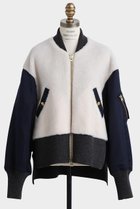 【ヒューエルミュージアム/hueLe Museum】の【STUMBLY】Boa / Quilted MA-1 Combination ネイビー|ID:prp329100004640181