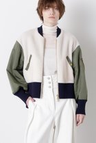 【ヒューエルミュージアム/hueLe Museum】の【STUMBLY】Boa / Quilted MA-1 Combination カーキ|ID:prp329100004640181