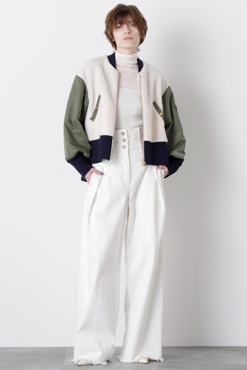 【ヒューエルミュージアム/hueLe Museum】の【STUMBLY】Boa / Quilted MA-1 Combination 人気、トレンドファッション・服の通販 founy(ファニー) 　ファッション　Fashion　レディースファッション　Fashion for Women　アウター　Coat / Outerwear Collection　レディースジャケット・軽アウター　Jackets　MA-1ジャケット　MA-1 Bomber Jackets / Flight Jackets　キルト　Quilt, Quilted Fabric　ジャケット　Jacket, Outerwear　スリット　Slit, Slit Detail　ドッキング　Docking, Mixed Material　フロント　Front, Front Design　ブルゾン　Blouson, Bomber Jacket　モダン　Modern, Contemporary　other-2|ID: prp329100004640181 ipo3291000000036544738