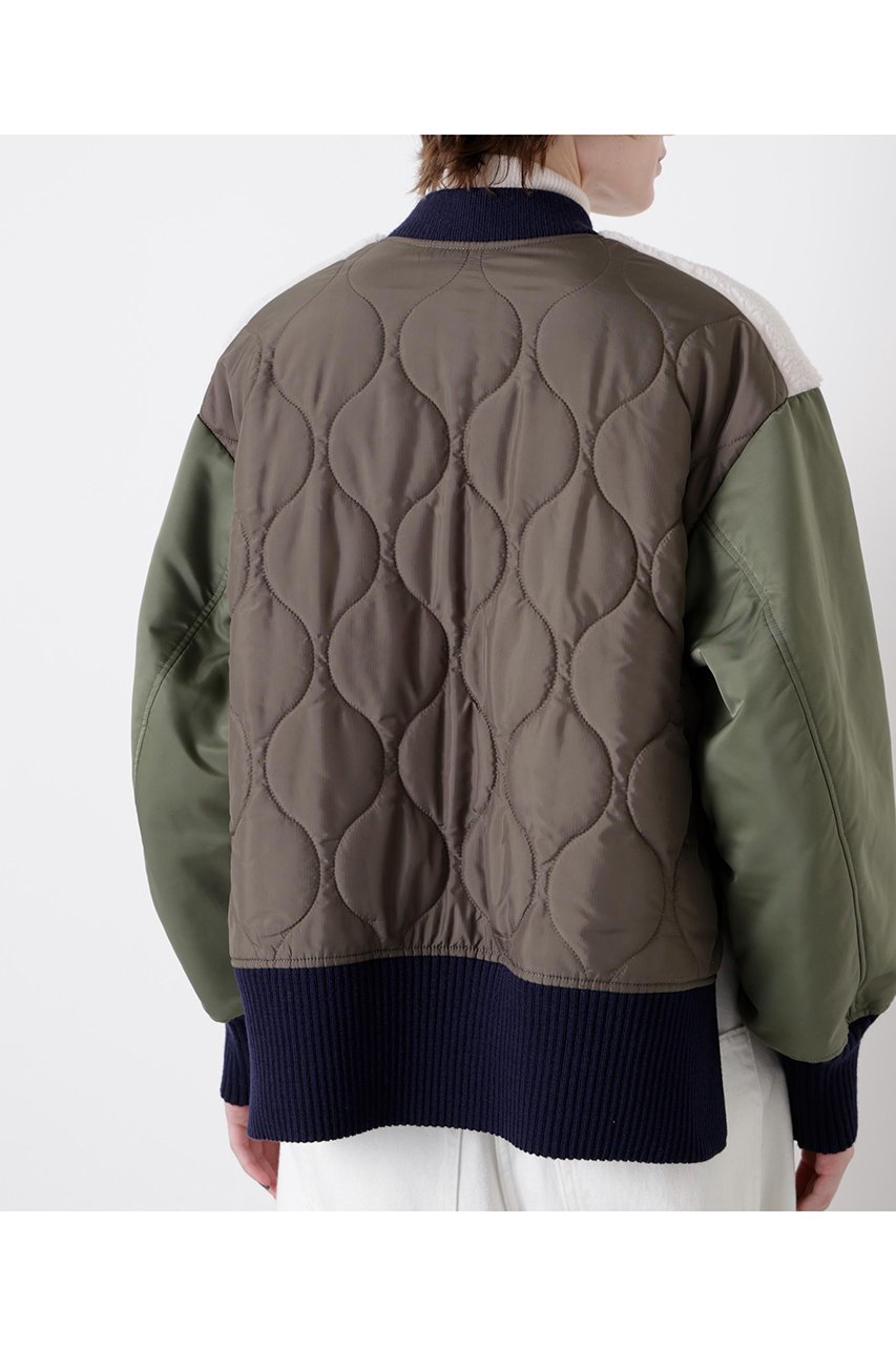 【ヒューエルミュージアム/hueLe Museum】の【STUMBLY】Boa / Quilted MA-1 Combination 人気、トレンドファッション・服の通販 founy(ファニー) 　ファッション　Fashion　レディースファッション　Fashion for Women　アウター　Coat / Outerwear Collection　レディースジャケット・軽アウター　Jackets　MA-1ジャケット　MA-1 Bomber Jackets / Flight Jackets　キルト　Quilt, Quilted Fabric　ジャケット　Jacket, Outerwear　スリット　Slit, Slit Detail　ドッキング　Docking, Mixed Material　フロント　Front, Front Design　ブルゾン　Blouson, Bomber Jacket　モダン　Modern, Contemporary　other-7|ID: prp329100004640181 ipo3291000000036544748