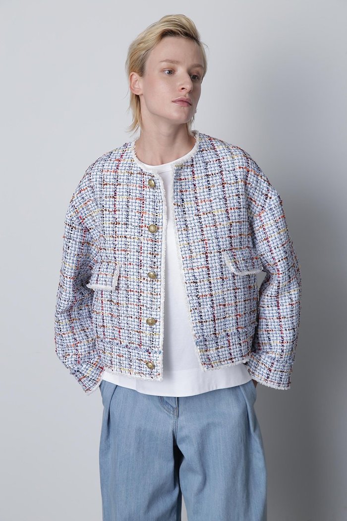 【ヒューエルミュージアム/hueLe Museum】の【STUMBLY】Tweed/Denim Combi JK インテリア・キッズ・メンズ・レディースファッション・服の通販 founy(ファニー) https://founy.com/ ファッション Fashion レディースファッション Fashion for Women アウター Coat / Outerwear Collection レディースジャケット・軽アウター Jackets 2025年 2025 2025-2026秋冬・A/W Autumn/Winter 2025–26 AW25–26 エレガント 上品 Elegant ジャケット Jacket, Outerwear ツイード Twill, Twill Weave デニム Denim, Jeans Material ミックス Mix, Mixed Style リメイク Remake, Reconstructed A/W・秋冬 Autumn/Winter |ID: prp329100004640182 ipo3291000000033450347