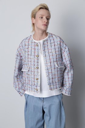 【ヒューエルミュージアム/hueLe Museum】の【STUMBLY】Tweed/Denim Combi JK 人気、トレンドファッション・服の通販 founy(ファニー) ファッション Fashion レディースファッション Fashion for Women アウター Coat / Outerwear Collection レディースジャケット・軽アウター Jackets 2025年 2025 2025-2026秋冬・A/W Autumn/Winter 2025–26 AW25–26 エレガント 上品 Elegant ジャケット Jacket, Outerwear ツイード Twill, Twill Weave デニム Denim, Jeans Material ミックス Mix, Mixed Style リメイク Remake, Reconstructed A/W・秋冬 Autumn/Winter |ID:prp329100004640182