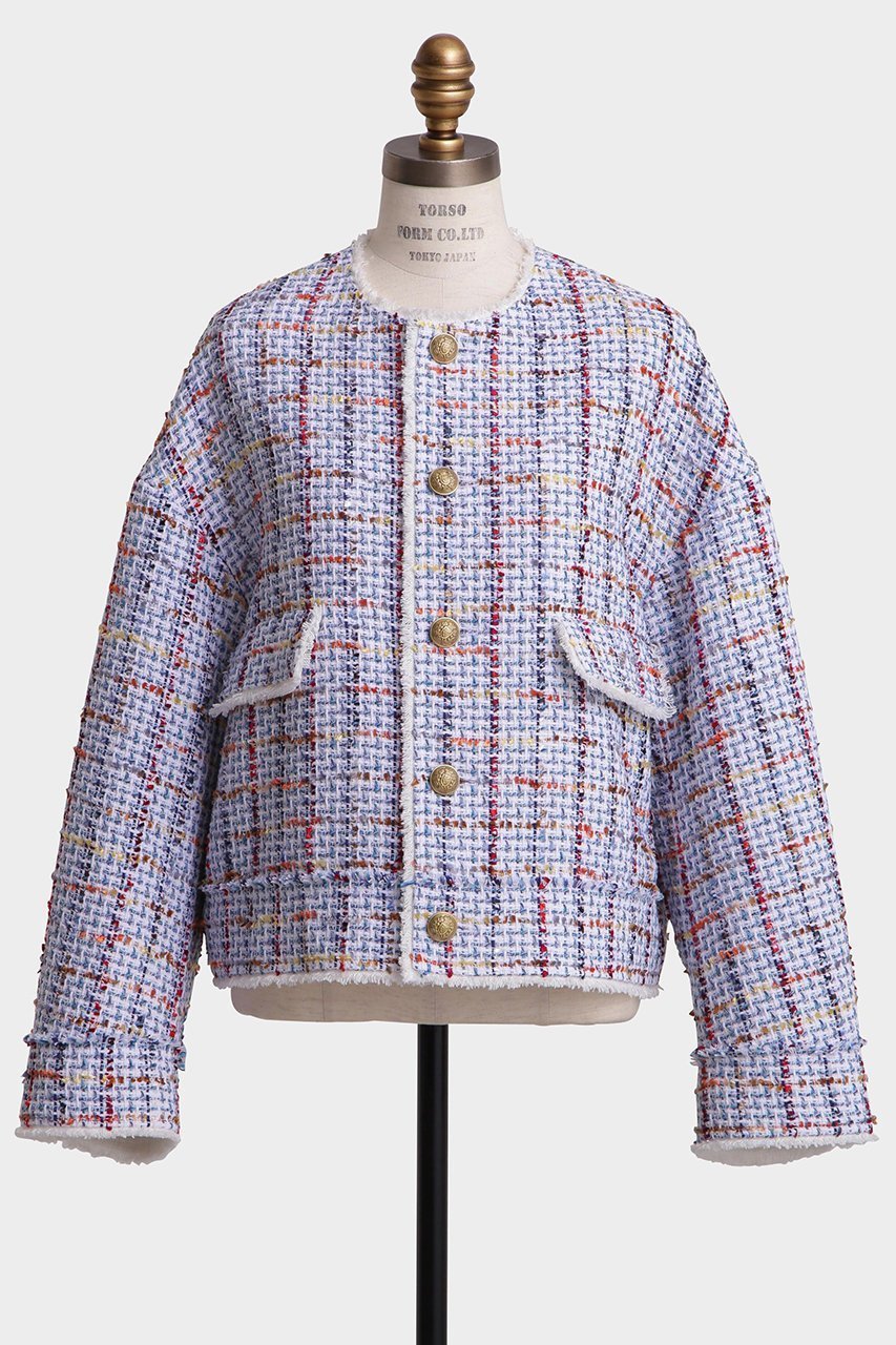 【ヒューエルミュージアム/hueLe Museum】の【STUMBLY】Tweed/Denim Combi JK 人気、トレンドファッション・服の通販 founy(ファニー) 　ファッション　Fashion　レディースファッション　Fashion for Women　アウター　Coat / Outerwear Collection　レディースジャケット・軽アウター　Jackets　2025年　2025　2025-2026秋冬・A/W　Autumn/Winter 2025–26 AW25–26　エレガント 上品　Elegant　ジャケット　Jacket, Outerwear　ツイード　Twill, Twill Weave　デニム　Denim, Jeans Material　ミックス　Mix, Mixed Style　リメイク　Remake, Reconstructed　A/W・秋冬　Autumn/Winter　other-2|ID: prp329100004640182 ipo3291000000033450349