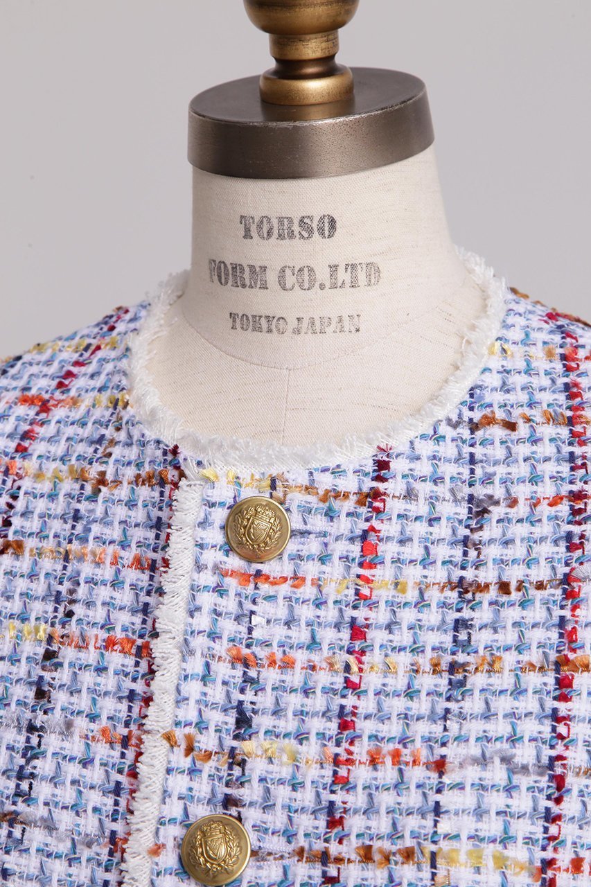 【ヒューエルミュージアム/hueLe Museum】の【STUMBLY】Tweed/Denim Combi JK 人気、トレンドファッション・服の通販 founy(ファニー) 　ファッション　Fashion　レディースファッション　Fashion for Women　アウター　Coat / Outerwear Collection　レディースジャケット・軽アウター　Jackets　2025年　2025　2025-2026秋冬・A/W　Autumn/Winter 2025–26 AW25–26　エレガント 上品　Elegant　ジャケット　Jacket, Outerwear　ツイード　Twill, Twill Weave　デニム　Denim, Jeans Material　ミックス　Mix, Mixed Style　リメイク　Remake, Reconstructed　A/W・秋冬　Autumn/Winter　other-7|ID: prp329100004640182 ipo3291000000033450354