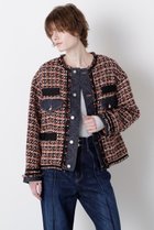 【ヒューエルミュージアム/hueLe Museum】の【STUMBLY】Tweed/Denim Combi JK ネイビー|ID: prp329100004640183 ipo3291000000035798396