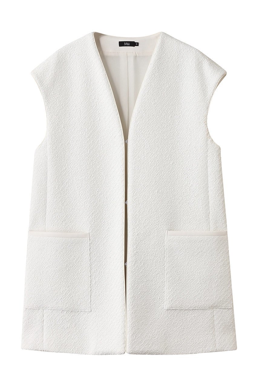 【エムフィル/M Fil】のツイーザー Vネックロングジレ インテリア・キッズ・メンズ・レディースファッション・服の通販 founy(ファニー) ファッション Fashion レディースファッション Fashion for Women アウター Coat / Outerwear Collection レディースジャケット・軽アウター Jackets ジャケット Jacket, Outerwear ベスト Vest, Waistcoat マニッシュ Mannish, Boyish オフホワイト|ID: prp329100004640184 ipo3291000000035798420