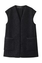 【エムフィル/M Fil】のツイーザー Vネックロングジレ ブラック|ID: prp329100004640184 ipo3291000000035798421