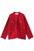 【アダワス/ADAWAS】のTWEED ニットジャケット レッド|ID: prp329100004640186 ipo3291000000033450386