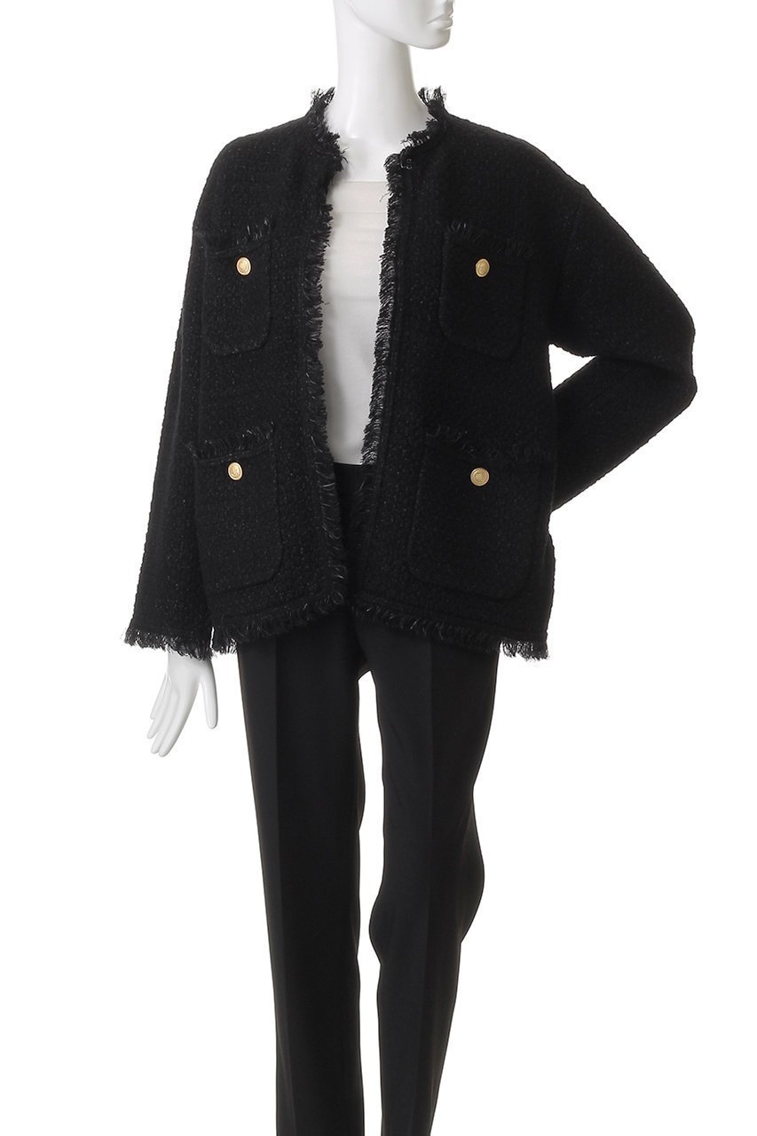 【アダワス/ADAWAS】のTWEED ニットジャケット 人気、トレンドファッション・服の通販 founy(ファニー) 　ファッション　Fashion　レディースファッション　Fashion for Women　アウター　Coat / Outerwear Collection　レディースジャケット・軽アウター　Jackets　ブルゾンジャケット・スポーティアウター　Blouson Jackets　2025年　2025　2025-2026秋冬・A/W　Autumn/Winter 2025–26 AW25–26　ジャケット　Jacket, Outerwear　ツイード　Twill, Twill Weave　フリンジ　Fringe, Tassel　ブルゾン　Blouson, Bomber Jacket　ミックス　Mix, Mixed Style　リュクス　Luxury, Elegant, High-End, Chic　リラックス　Relax, Relaxed Fit　エレガント 上品　Elegant　A/W・秋冬　Autumn/Winter　other-7|ID: prp329100004640186 ipo3291000000033450395
