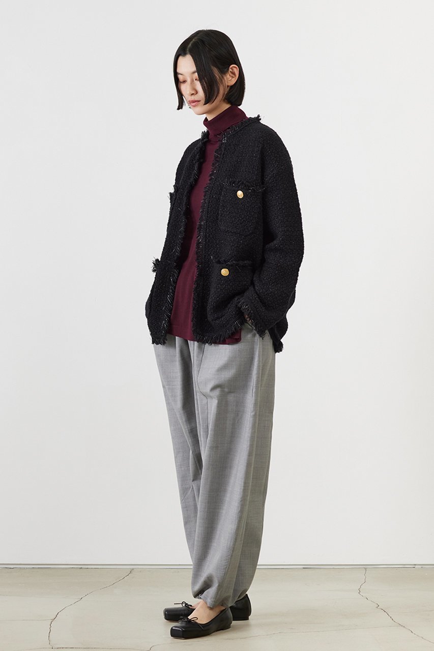 【アダワス/ADAWAS】のTWEED ニットジャケット 人気、トレンドファッション・服の通販 founy(ファニー) 　ファッション　Fashion　レディースファッション　Fashion for Women　アウター　Coat / Outerwear Collection　レディースジャケット・軽アウター　Jackets　ブルゾンジャケット・スポーティアウター　Blouson Jackets　2025年　2025　2025-2026秋冬・A/W　Autumn/Winter 2025–26 AW25–26　ジャケット　Jacket, Outerwear　ツイード　Twill, Twill Weave　フリンジ　Fringe, Tassel　ブルゾン　Blouson, Bomber Jacket　ミックス　Mix, Mixed Style　リュクス　Luxury, Elegant, High-End, Chic　リラックス　Relax, Relaxed Fit　エレガント 上品　Elegant　A/W・秋冬　Autumn/Winter　other-8|ID: prp329100004640186 ipo3291000000033450398