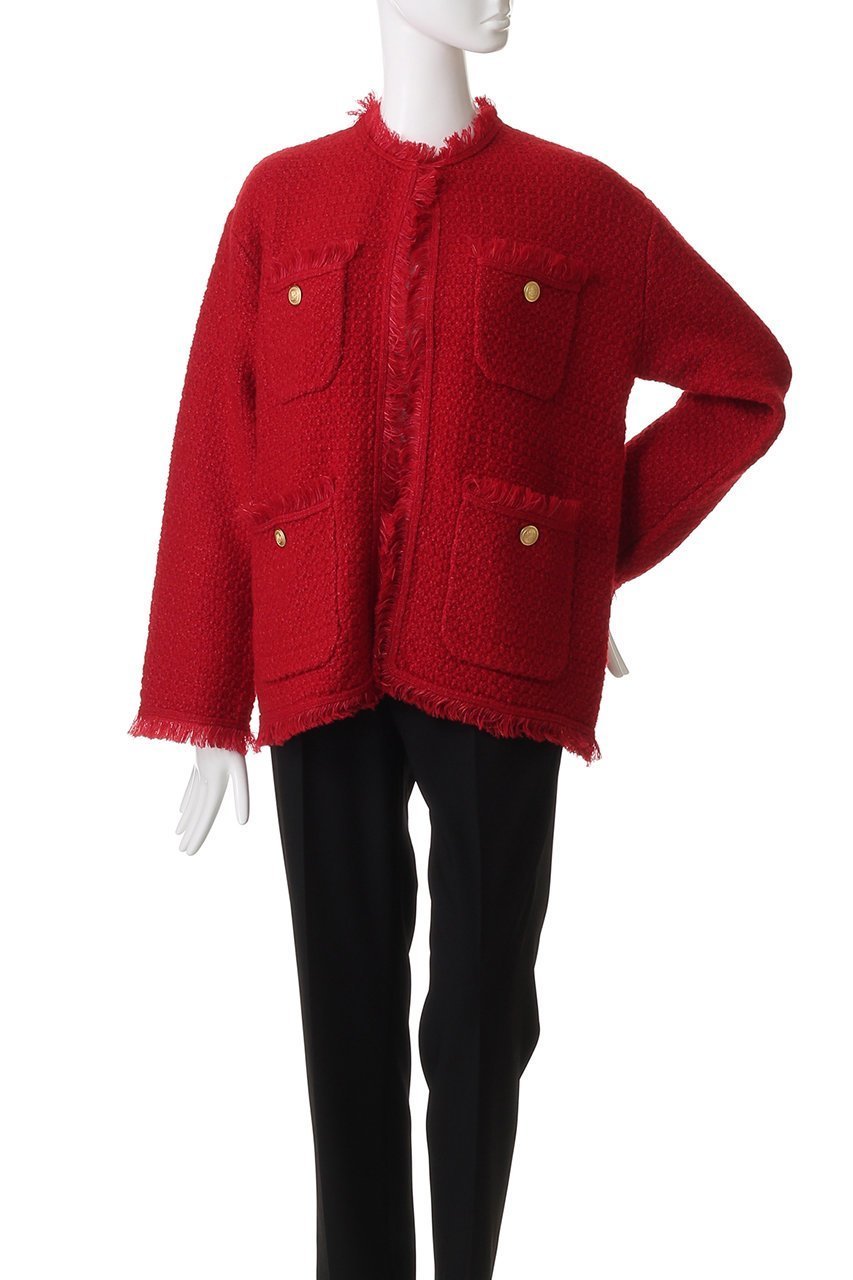 【アダワス/ADAWAS】のTWEED ニットジャケット 人気、トレンドファッション・服の通販 founy(ファニー) 　ファッション　Fashion　レディースファッション　Fashion for Women　アウター　Coat / Outerwear Collection　レディースジャケット・軽アウター　Jackets　ブルゾンジャケット・スポーティアウター　Blouson Jackets　ジャケット　Jacket, Outerwear　ツイード　Twill, Twill Weave　フリンジ　Fringe, Tassel　ブルゾン　Blouson, Bomber Jacket　ミックス　Mix, Mixed Style　リュクス　Luxury, Elegant, High-End, Chic　リラックス　Relax, Relaxed Fit　エレガント 上品　Elegant　other-2|ID: prp329100004640186 ipo3291000000034046648