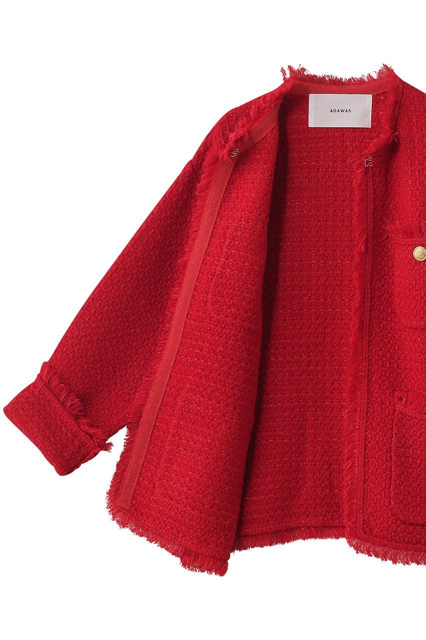 【アダワス/ADAWAS】のTWEED ニットジャケット 人気、トレンドファッション・服の通販 founy(ファニー) 　ファッション　Fashion　レディースファッション　Fashion for Women　アウター　Coat / Outerwear Collection　レディースジャケット・軽アウター　Jackets　ブルゾンジャケット・スポーティアウター　Blouson Jackets　ジャケット　Jacket, Outerwear　ツイード　Twill, Twill Weave　フリンジ　Fringe, Tassel　ブルゾン　Blouson, Bomber Jacket　ミックス　Mix, Mixed Style　リュクス　Luxury, Elegant, High-End, Chic　リラックス　Relax, Relaxed Fit　エレガント 上品　Elegant　other-6|ID: prp329100004640186 ipo3291000000034046652