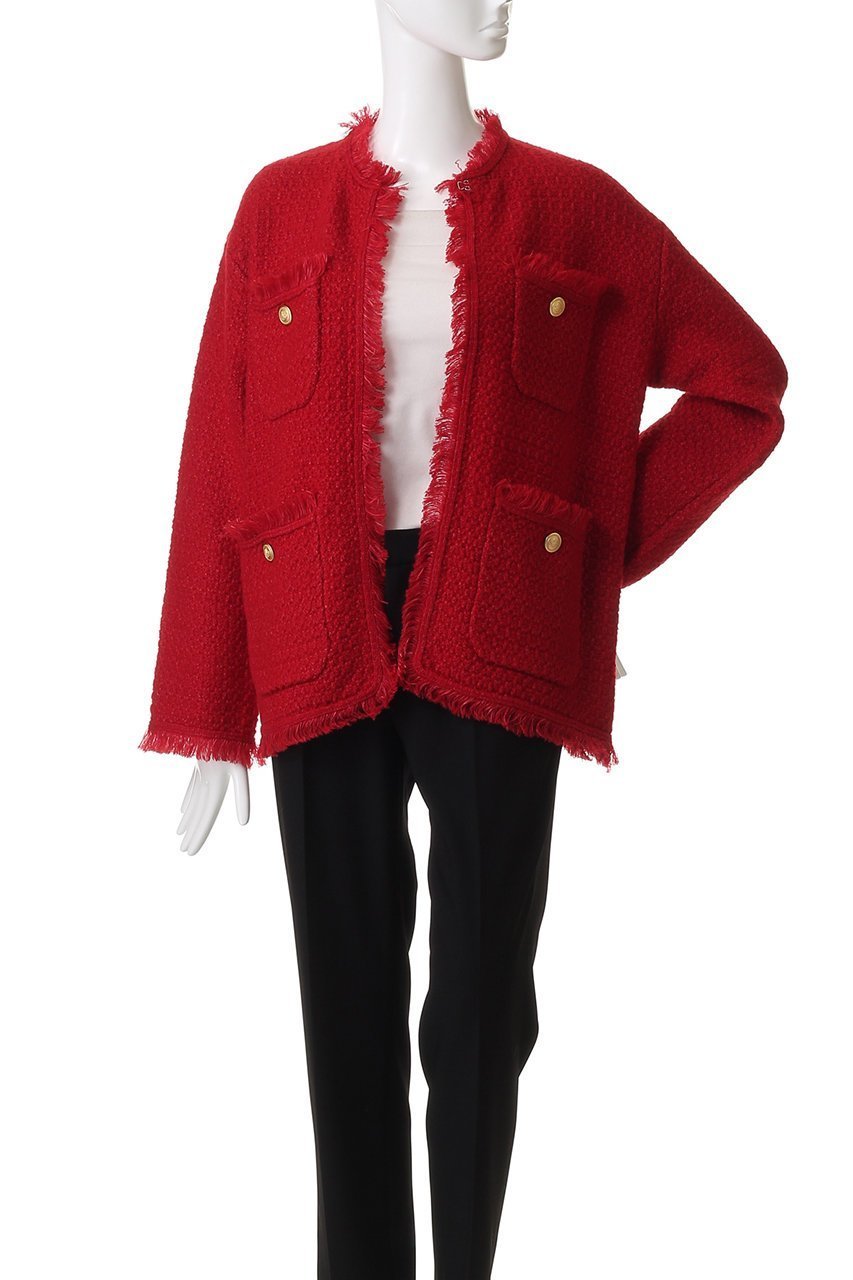 【アダワス/ADAWAS】のTWEED ニットジャケット 人気、トレンドファッション・服の通販 founy(ファニー) 　ファッション　Fashion　レディースファッション　Fashion for Women　アウター　Coat / Outerwear Collection　レディースジャケット・軽アウター　Jackets　ブルゾンジャケット・スポーティアウター　Blouson Jackets　ジャケット　Jacket, Outerwear　ツイード　Twill, Twill Weave　フリンジ　Fringe, Tassel　ブルゾン　Blouson, Bomber Jacket　ミックス　Mix, Mixed Style　リュクス　Luxury, Elegant, High-End, Chic　リラックス　Relax, Relaxed Fit　エレガント 上品　Elegant　other-7|ID: prp329100004640186 ipo3291000000034046653