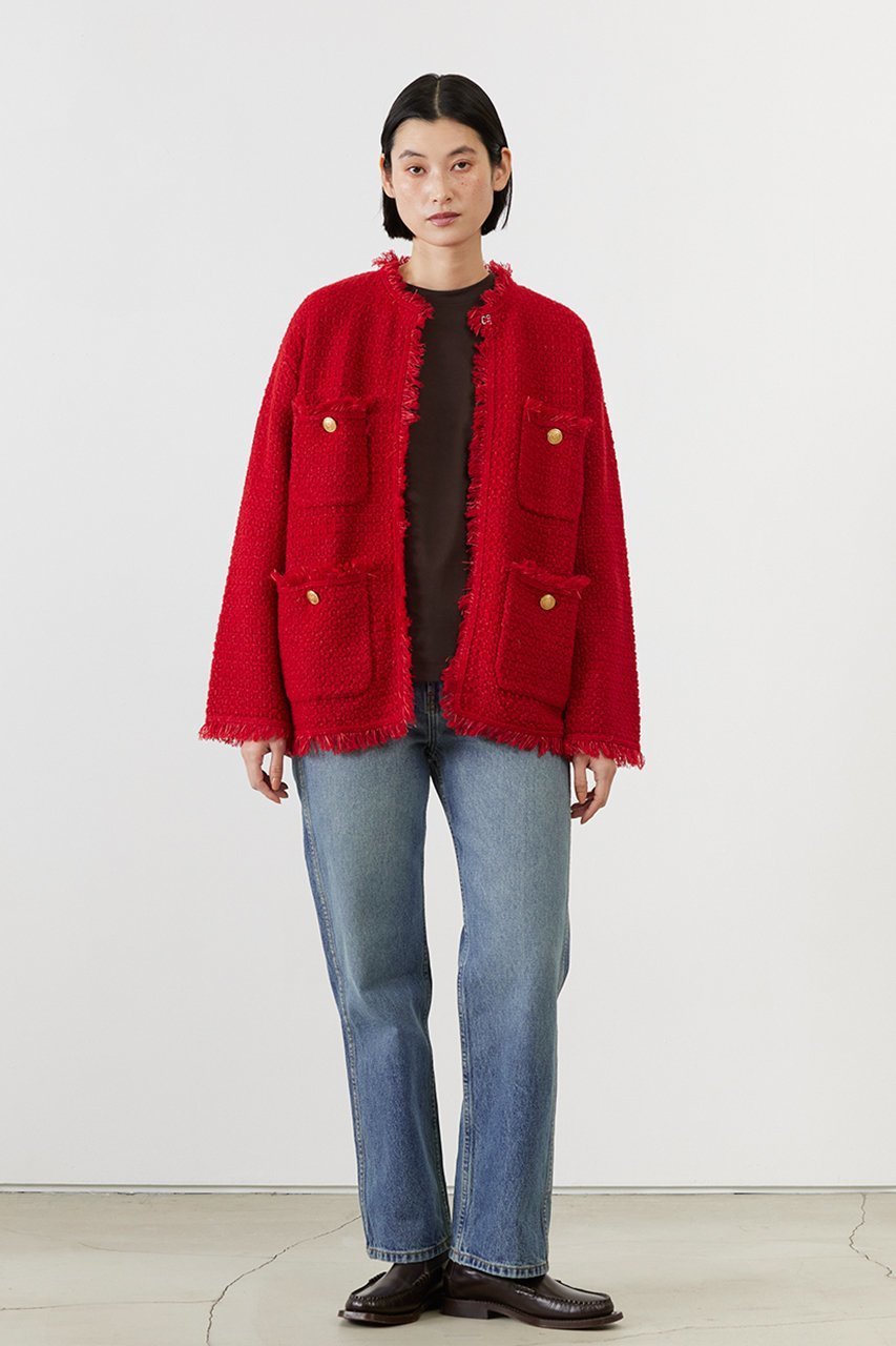 【アダワス/ADAWAS】のTWEED ニットジャケット 人気、トレンドファッション・服の通販 founy(ファニー) 　ファッション　Fashion　レディースファッション　Fashion for Women　アウター　Coat / Outerwear Collection　レディースジャケット・軽アウター　Jackets　ブルゾンジャケット・スポーティアウター　Blouson Jackets　ジャケット　Jacket, Outerwear　ツイード　Twill, Twill Weave　フリンジ　Fringe, Tassel　ブルゾン　Blouson, Bomber Jacket　ミックス　Mix, Mixed Style　リュクス　Luxury, Elegant, High-End, Chic　リラックス　Relax, Relaxed Fit　エレガント 上品　Elegant　other-8|ID: prp329100004640186 ipo3291000000034046654