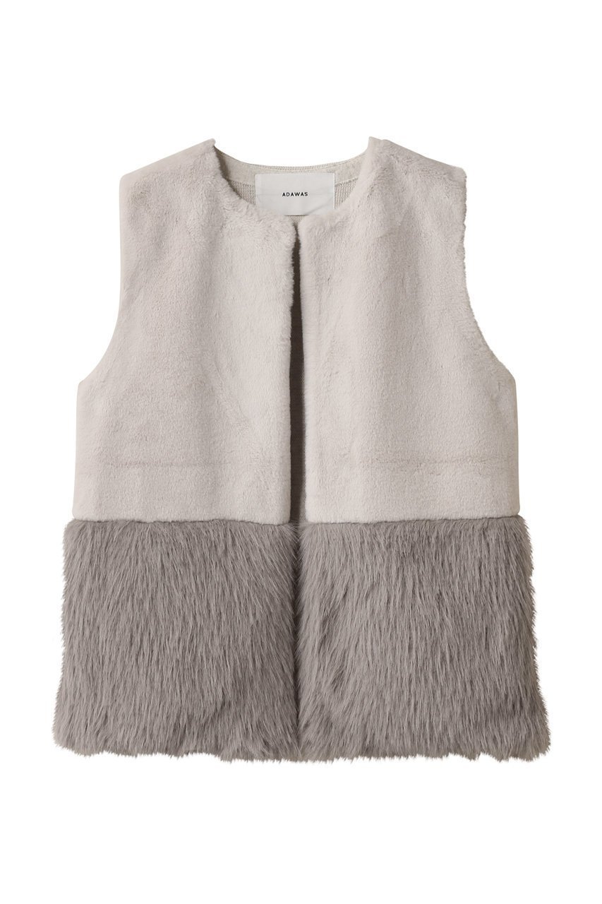【アダワス/ADAWAS】のFAUX-FUR パネルベスト インテリア・キッズ・メンズ・レディースファッション・服の通販 founy(ファニー) 　ファッション　Fashion　レディースファッション　Fashion for Women　アウター　Coat / Outerwear Collection　レディースジャケット・軽アウター　Jackets　2025年　2025　2025-2026秋冬・A/W　Autumn/Winter 2025–26 AW25–26　ジャケット　Jacket, Outerwear　バランス　Balance, Style Balance　フロント　Front, Front Design　ベスト　Vest, Waistcoat　ミドル　Middle Length, Mid Height　モダン　Modern, Contemporary　A/W・秋冬　Autumn/Winter　グレー|ID: prp329100004640187 ipo3291000000033450404