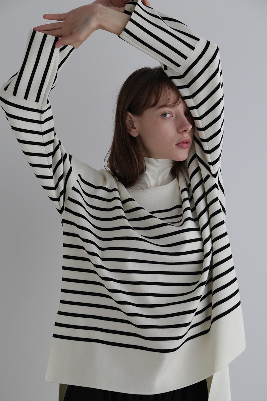 【ル フィル/LE PHIL】のボーダーニット インテリア・キッズ・メンズ・レディースファッション・服の通販 founy(ファニー) 　ファッション　Fashion　レディースファッション　Fashion for Women　トップス・カットソー　Cut & Sew Tops　ニット　Knit Tops & Sweaters　カジュアルプルオーバー・ニットトップス　Pullovers & Knit Tops / Casual Pullovers　2025年　2025　2025-2026秋冬・A/W　Autumn/Winter 2025–26 AW25–26　ボーダー　Border, Stripe　A/W・秋冬　Autumn/Winter　ホワイト|ID: prp329100004640188 ipo3291000000033450414
