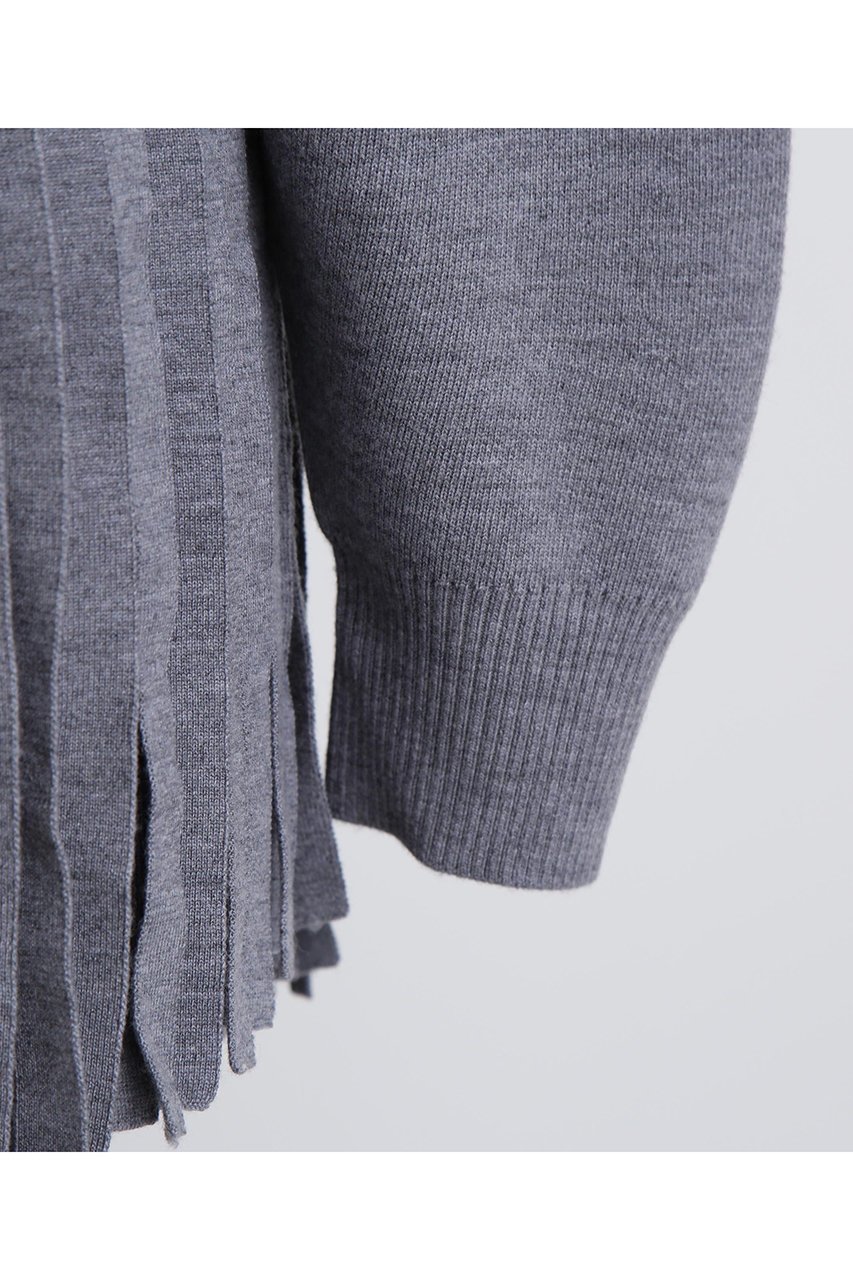 【ヒューエルミュージアム/hueLe Museum】の【hLM】フリンジニット 人気、トレンドファッション・服の通販 founy(ファニー) 　ファッション　Fashion　レディースファッション　Fashion for Women　トップス・カットソー　Cut & Sew Tops　ニット　Knit Tops & Sweaters　カジュアルプルオーバー・ニットトップス　Pullovers & Knit Tops / Casual Pullovers　アシンメトリー　Asymmetrical Style　イタリア　Italy　スウェット / スエット　Sweatshirt, Sweatwear　フリンジ　Fringe, Tassel　other-5|ID: prp329100004640194 ipo3291000000035879612