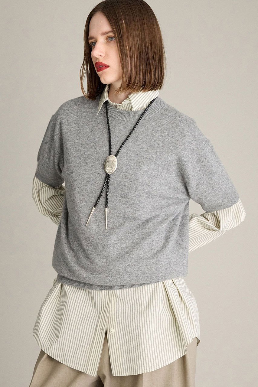 【ブリル/BRILL】のカシミヤハーフスリーブ プルオーバー インテリア・キッズ・メンズ・レディースファッション・服の通販 founy(ファニー) ファッション Fashion レディースファッション Fashion for Women トップス・カットソー Cut & Sew Tops ニット Knit Tops & Sweaters カジュアルプルオーバー・ニットトップス Pullovers & Knit Tops / Casual Pullovers イタリア Italy シンプル Simple, Minimal スリーブ Sleeve, Long Sleeve / Short Sleeve ハーフ Half, Half-Length 秋 Autumn グレー|ID: prp329100004640195 ipo3291000000035893402