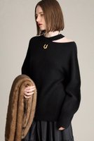 【ブリル/BRILL】のカシミミネックポイントプルオーバーニット 人気、トレンドファッション・服の通販 founy(ファニー) ファッション Fashion レディースファッション Fashion for Women トップス・カットソー Cut & Sew Tops ニット Knit Tops & Sweaters カジュアルプルオーバー・ニットトップス Pullovers & Knit Tops / Casual Pullovers 2025年 2025 2025-2026秋冬・A/W Autumn/Winter 2025–26 AW25–26 シンプル Simple, Minimal スリット Slit, Slit Detail パターン Pattern, Design Print フィット Fit, Slim Fit ホールガーメント WholeGarment, Seamless Knit 定番 Standard, Basic Item A/W・秋冬 Autumn/Winter |ID:prp329100004640196