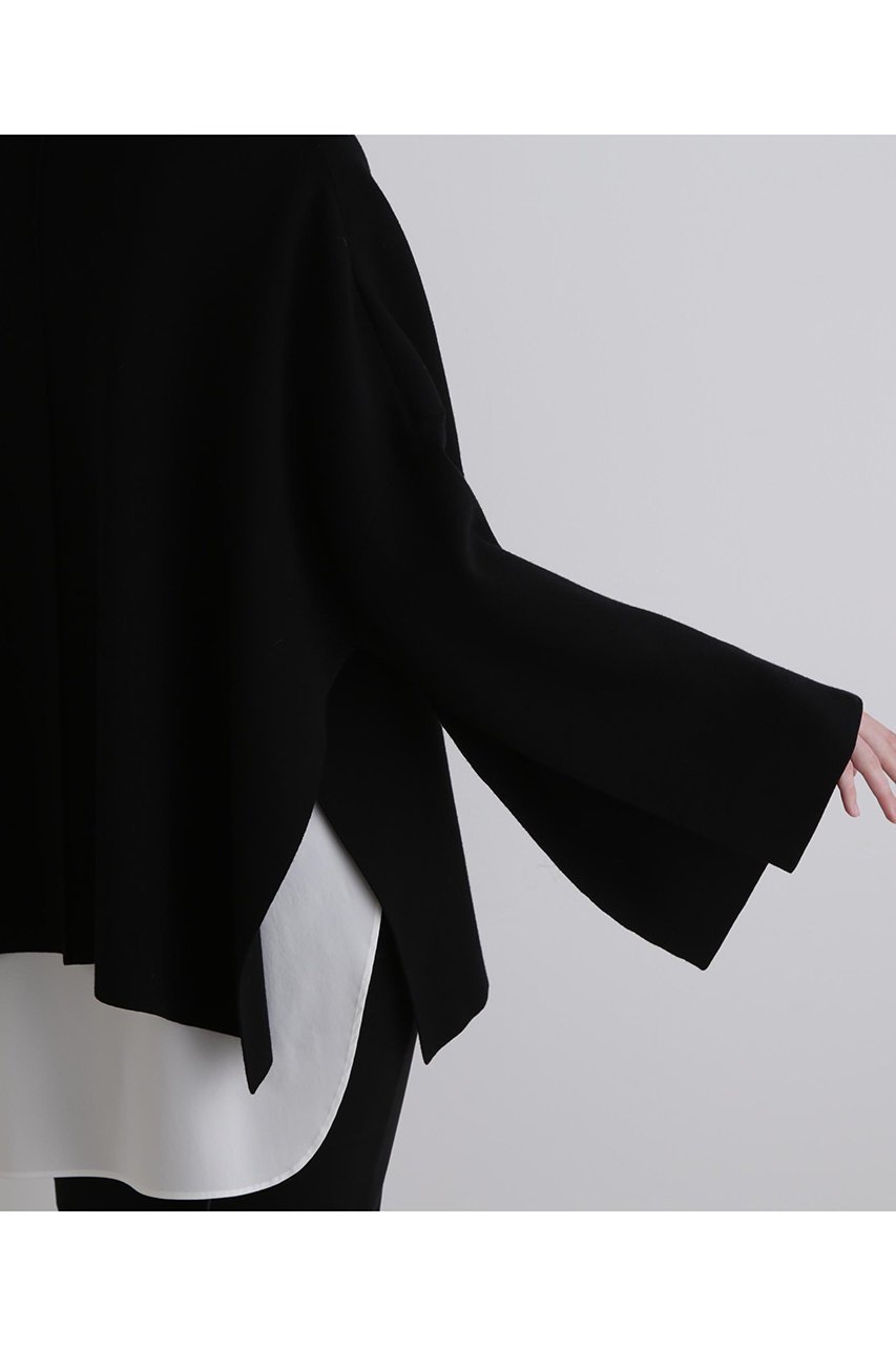 【ル フィル/LE PHIL】のオーバーサイズニットケーププルオーバー 人気、トレンドファッション・服の通販 founy(ファニー) 　ファッション　Fashion　レディースファッション　Fashion for Women　トップス・カットソー　Cut & Sew Tops　ニット　Knit Tops & Sweaters　カジュアルプルオーバー・ニットトップス　Pullovers & Knit Tops / Casual Pullovers　インナー　Innerwear　カッティング　Cutting Detail　シンプル　Simple, Minimal　スリット　Slit, Slit Detail　スリーブ　Sleeve, Long Sleeve / Short Sleeve　フォルム　Silhouette, Form　other-7|ID: prp329100004640197 ipo3291000000035893421