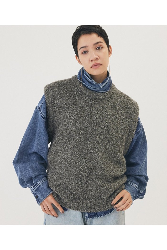 【ウィムガゼット/Whim Gazette】の【THE PAUSE】ニットベスト インテリア・キッズ・メンズ・レディースファッション・服の通販 founy(ファニー) https://founy.com/ ファッション Fashion レディースファッション Fashion for Women トップス・カットソー Cut & Sew Tops ニット Knit Tops & Sweaters ベスト&ジレ / 重ね着スタイル Vests & Gilets カジュアルプルオーバー・ニットトップス Pullovers & Knit Tops / Casual Pullovers カットソー Cut and Sewn Top バランス Balance, Style Balance ベスト Vest, Waistcoat |ID: prp329100004640199 ipo3291000000035938518