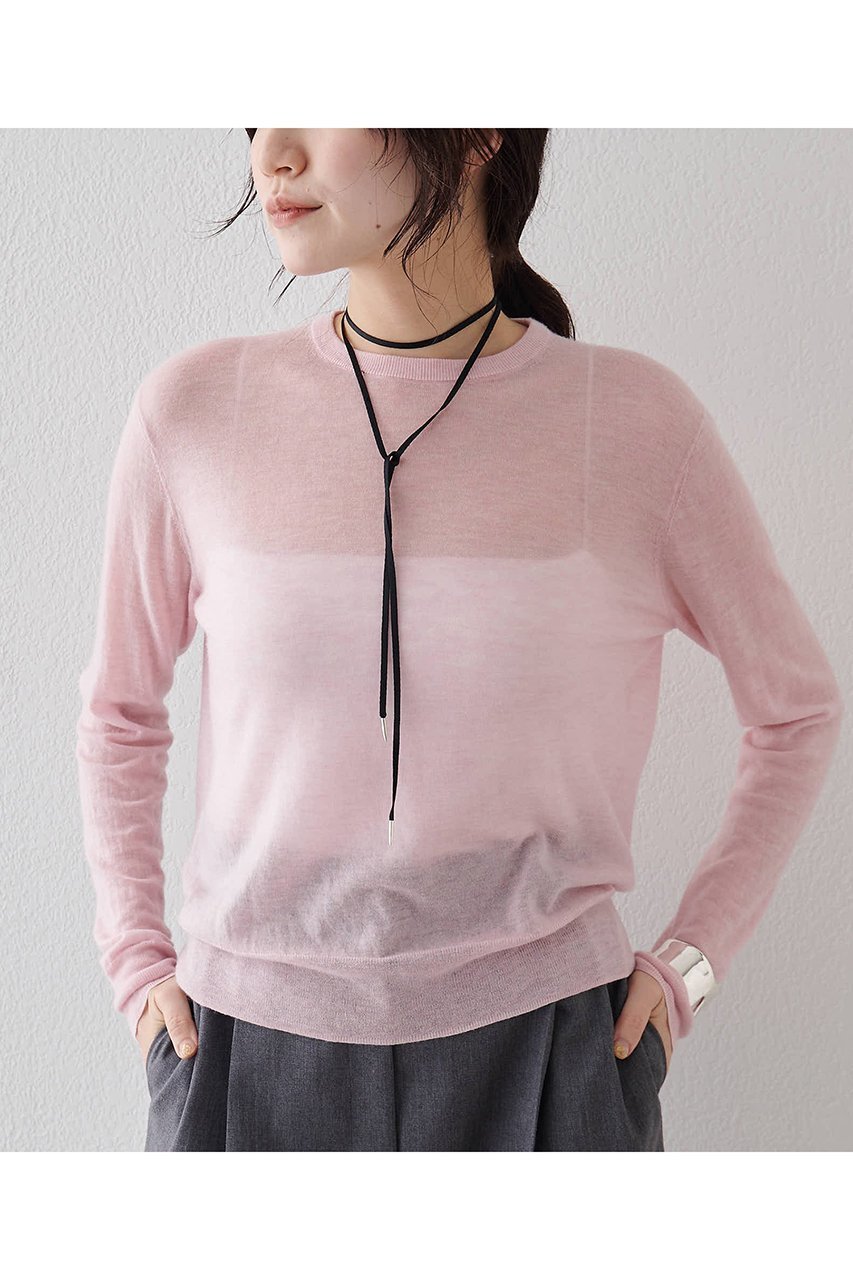 【ウィムガゼット/Whim Gazette】の【THE PAUSE】ハイゲージプルオーバー インテリア・キッズ・メンズ・レディースファッション・服の通販 founy(ファニー) 　ファッション　Fashion　レディースファッション　Fashion for Women　トップス・カットソー　Cut & Sew Tops　ニット　Knit Tops & Sweaters　カジュアルプルオーバー・ニットトップス　Pullovers & Knit Tops / Casual Pullovers　2025年　2025　2025-2026秋冬・A/W　Autumn/Winter 2025–26 AW25–26　インナー　Innerwear　エアリー　Airy Texture　シンプル　Simple, Minimal　ベビー　Baby, Babywear　エレガント 上品　Elegant　A/W・秋冬　Autumn/Winter　ベビーピンク|ID: prp329100004640201 ipo3291000000033450530