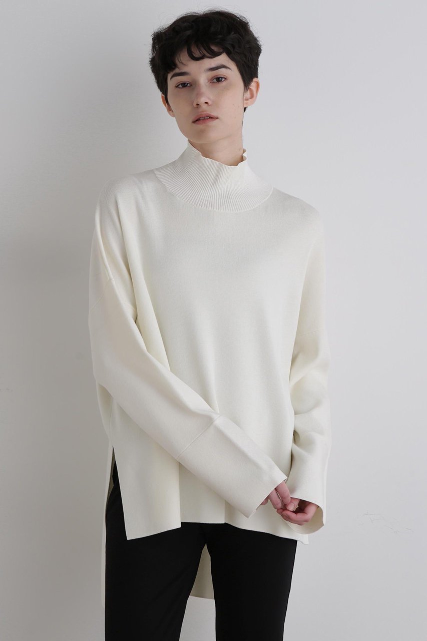 【ル フィル/LE PHIL】のオーバーサイズプルオーバーニット 人気、トレンドファッション・服の通販 founy(ファニー) 　ファッション　Fashion　レディースファッション　Fashion for Women　トップス・カットソー　Cut & Sew Tops　ニット　Knit Tops & Sweaters　カジュアルプルオーバー・ニットトップス　Pullovers & Knit Tops / Casual Pullovers　シンプル　Simple, Minimal　スリット　Slit, Slit Detail　ハイネック　High Neck, Mock Neck　ビッグ　Big, Oversized　other-2|ID: prp329100004640203 ipo3291000000034959726