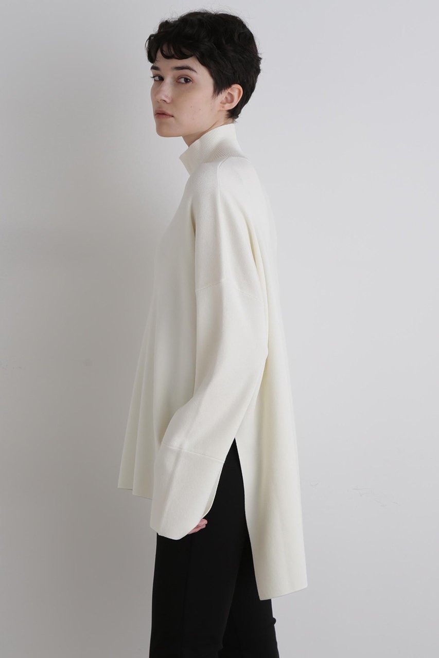 【ル フィル/LE PHIL】のオーバーサイズプルオーバーニット 人気、トレンドファッション・服の通販 founy(ファニー) 　ファッション　Fashion　レディースファッション　Fashion for Women　トップス・カットソー　Cut & Sew Tops　ニット　Knit Tops & Sweaters　カジュアルプルオーバー・ニットトップス　Pullovers & Knit Tops / Casual Pullovers　シンプル　Simple, Minimal　スリット　Slit, Slit Detail　ハイネック　High Neck, Mock Neck　ビッグ　Big, Oversized　other-4|ID: prp329100004640203 ipo3291000000034959728