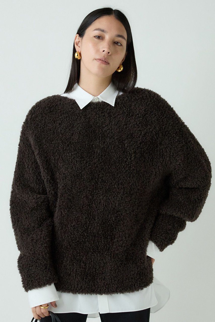 【カオス/Chaos】のペルシアモールニットプルオーバー インテリア・キッズ・メンズ・レディースファッション・服の通販 founy(ファニー) 　ファッション　Fashion　レディースファッション　Fashion for Women　トップス・カットソー　Cut & Sew Tops　ニット　Knit Tops & Sweaters　カジュアルプルオーバー・ニットトップス　Pullovers & Knit Tops / Casual Pullovers　2025年　2025　2025-2026秋冬・A/W　Autumn/Winter 2025–26 AW25–26　シンプル　Simple, Minimal　A/W・秋冬　Autumn/Winter　ダークブラウン|ID: prp329100004640204 ipo3291000000033450581