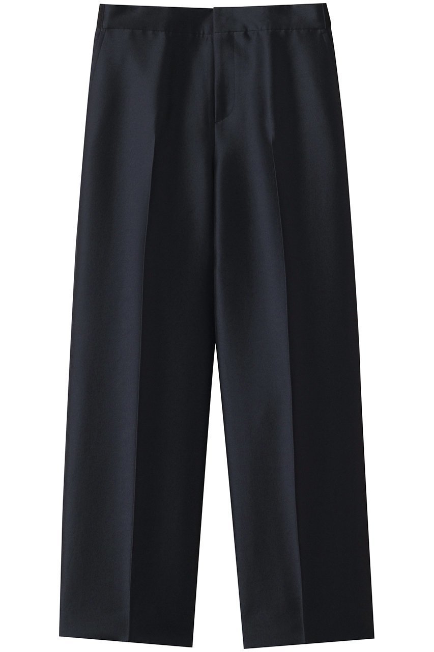 【エムフィル/M Fil】のシルキーWクロス ワイドパンツ インテリア・キッズ・メンズ・レディースファッション・服の通販 founy(ファニー) 　ファッション　Fashion　レディースファッション　Fashion for Women　パンツ　Pants & Trousers　なめらか　Smooth, Silky Texture　ストレート　Straight, Straight Cut　センター　Center, Center Line　ワイド　Wide, Wide Fit　エレガント 上品　Elegant　ネイビー|ID: prp329100004640215 ipo3291000000035938560