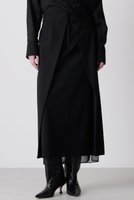 【ヒューエルミュージアム/hueLe Museum】の【hLM】ラップスカート 人気、トレンドファッション・服の通販 founy(ファニー) ファッション Fashion レディースファッション Fashion for Women スカート Skirts ロングスカート Long Skirts / Maxi & Midi Skirts 2025年 2025 2025-2026秋冬・A/W Autumn/Winter 2025–26 AW25–26 オーガンジー Organza Fabric ストレッチ Stretch, Stretchy Fabric フロント Front, Front Design ラップ Wrap, Wrap Design ロング Long, Long-Length A/W・秋冬 Autumn/Winter |ID:prp329100004640220