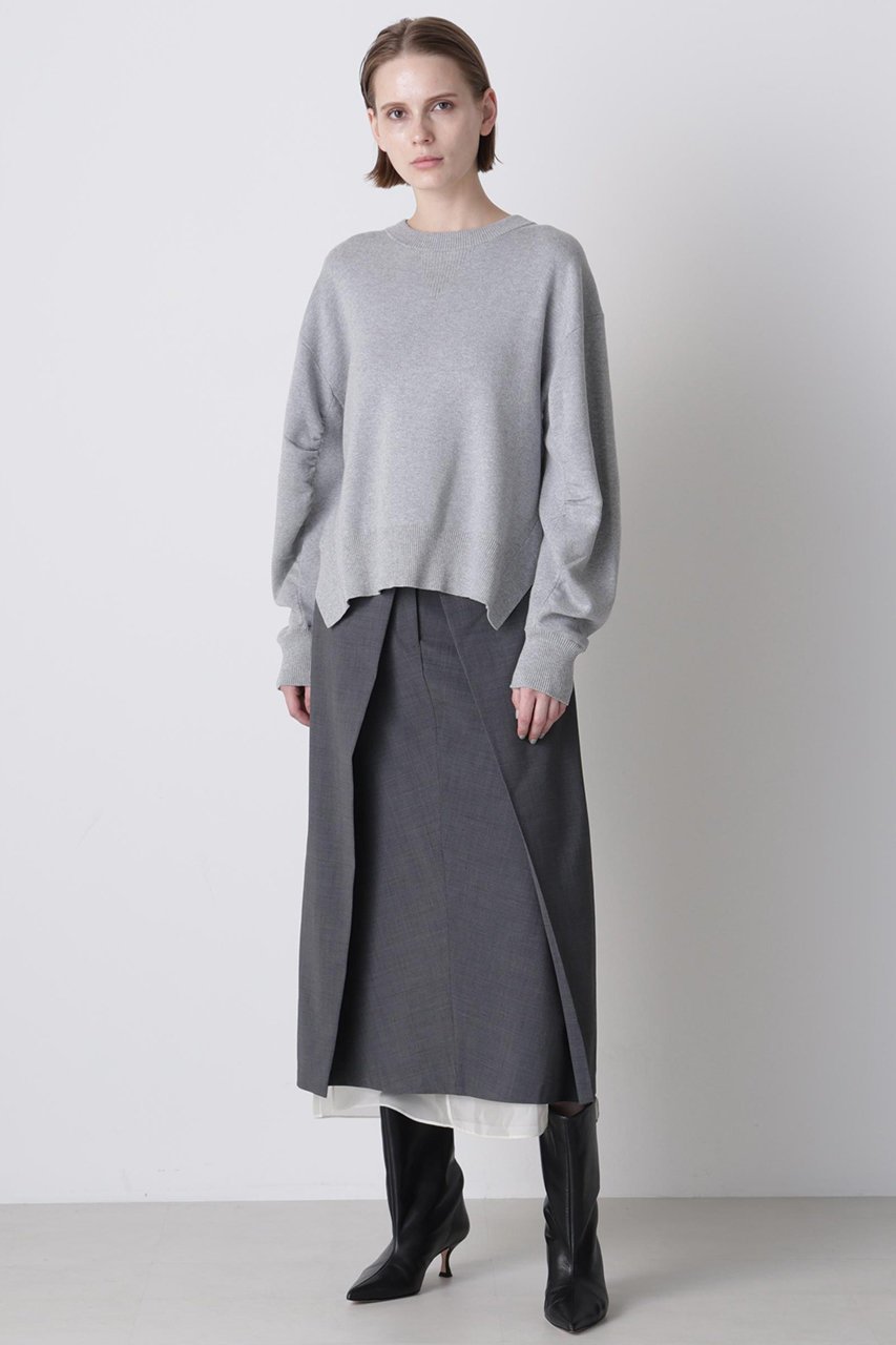 【ヒューエルミュージアム/hueLe Museum】の【hLM】ラップスカート インテリア・キッズ・メンズ・レディースファッション・服の通販 founy(ファニー) ファッション Fashion レディースファッション Fashion for Women スカート Skirts ロングスカート Long Skirts / Maxi & Midi Skirts オーガンジー Organza Fabric ストレッチ Stretch, Stretchy Fabric フロント Front, Front Design ラップ Wrap, Wrap Design ロング Long, Long-Length グレー|ID: prp329100004640220 ipo3291000000035666066