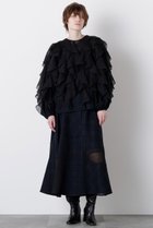 【ヒューエルミュージアム/hueLe Museum】の【STUMBLY】Sheer Combination Pattern Skirt グリーン|ID: prp329100004640223 ipo3291000000033450763