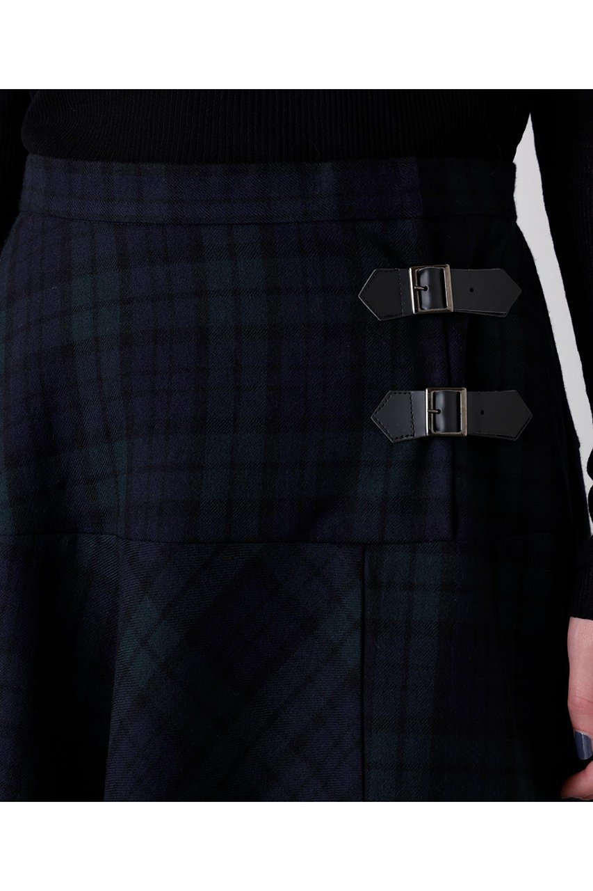 【ヒューエルミュージアム/hueLe Museum】の【STUMBLY】Sheer Combination Pattern Skirt 人気、トレンドファッション・服の通販 founy(ファニー) 　ファッション　Fashion　レディースファッション　Fashion for Women　スカート　Skirts　ロングスカート　Long Skirts / Maxi & Midi Skirts　2025年　2025　2025-2026秋冬・A/W　Autumn/Winter 2025–26 AW25–26　チェック　Check, Plaid, Tartan　パッチワーク　Patchwork, Mixed Fabric　フレア　Flare, Flared　プリント　Print, Printed Pattern　ランダム　Random, Irregular　ロング　Long, Long-Length　エレガント 上品　Elegant　無地　Plain, Solid Color　A/W・秋冬　Autumn/Winter　other-5|ID: prp329100004640223 ipo3291000000033450768
