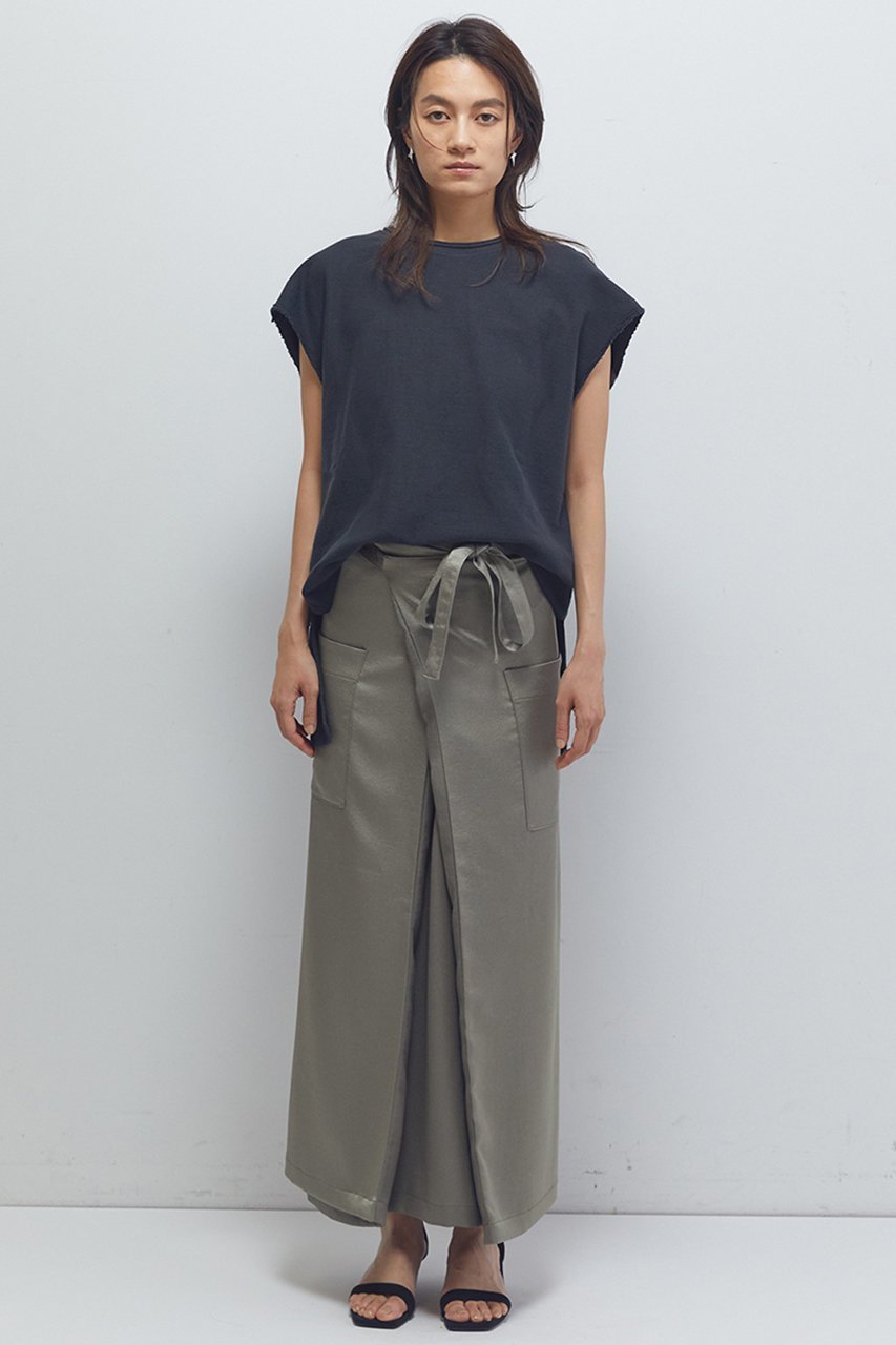 【プルミエ アロンディスモン/1er Arrondissement】の【COGTHEBIGSMOKE】“MINA”ダブルラップスカート 人気、トレンドファッション・服の通販 founy(ファニー) 　ファッション　Fashion　レディースファッション　Fashion for Women　スカート　Skirts　ロングスカート　Long Skirts / Maxi & Midi Skirts　コレクション　Collection, Seasonal Line　サテン　Satin, Glossy Fabric　シンプル　Simple, Minimal　ジョーゼット　Georgette, Semi-Sheer Fabric　タイトスカート　Pencil Skirt, Tight Skirt　トレンド　Trend, Trending Now　ポケット　Pocket, Pocket Detail　ラップ　Wrap, Wrap Design　リアル　Real, Realistic　ロング　Long, Long-Length　ロンドン　London Style, British Inspired　other-3|ID: prp329100004640224 ipo3291000000035417066