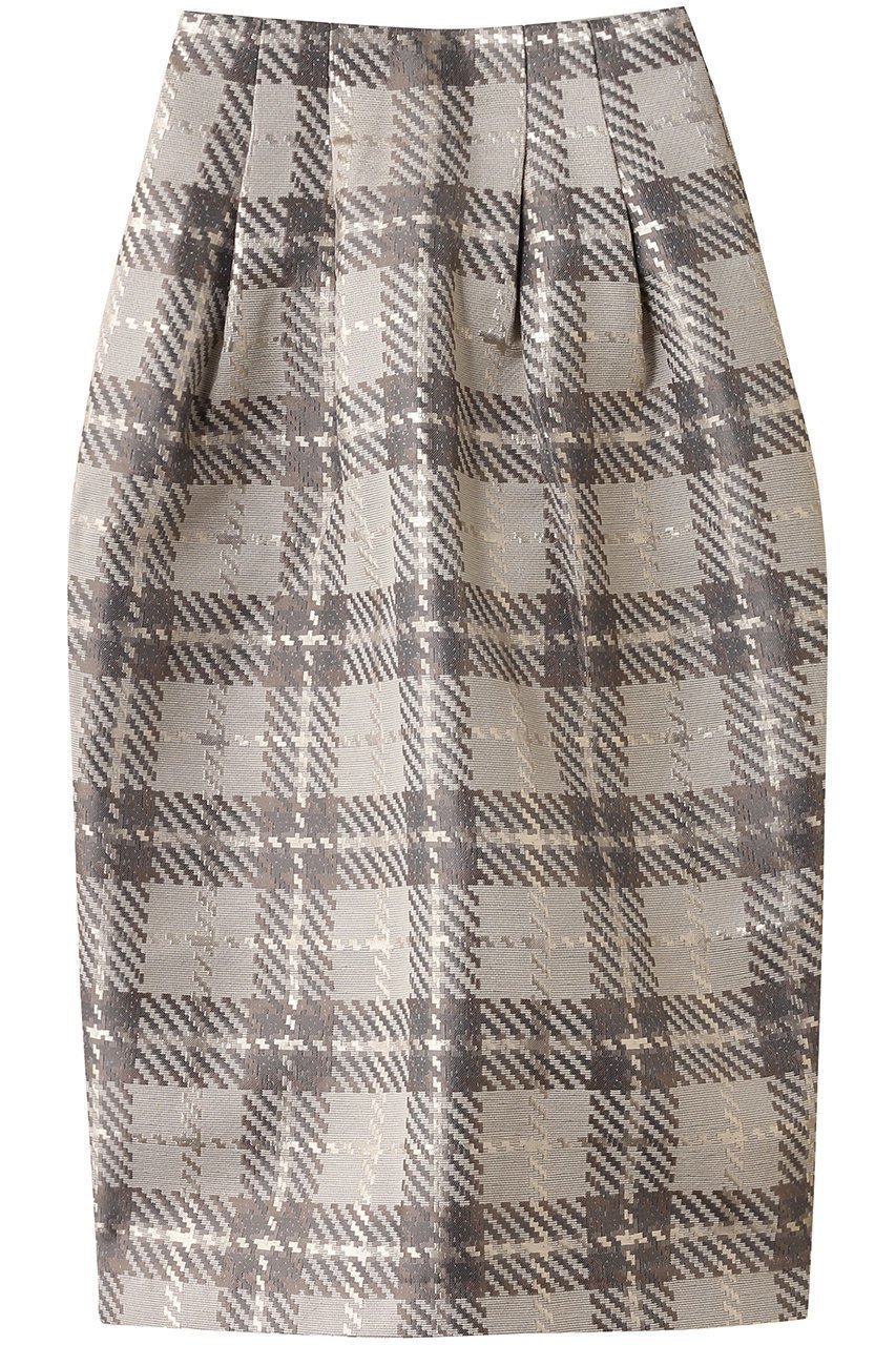 【マリリンムーン/MARILYN MOON】の【SOI-MeME】チェックラメジャガードスカート インテリア・キッズ・メンズ・レディースファッション・服の通販 founy(ファニー) 　ファッション　Fashion　レディースファッション　Fashion for Women　スカート　Skirts　おすすめ　Recommended / Our Picks　シンプル　Simple, Minimal　ジャカード／ジャガード　Jacquard, Woven Pattern　ジャケット　Jacket, Outerwear　チェック　Check, Plaid, Tartan　ビスチェ　Bustier, Corset Top　別注　Limited Edition, Custom Order　アイボリー|ID: prp329100004640226 ipo3291000000035938586