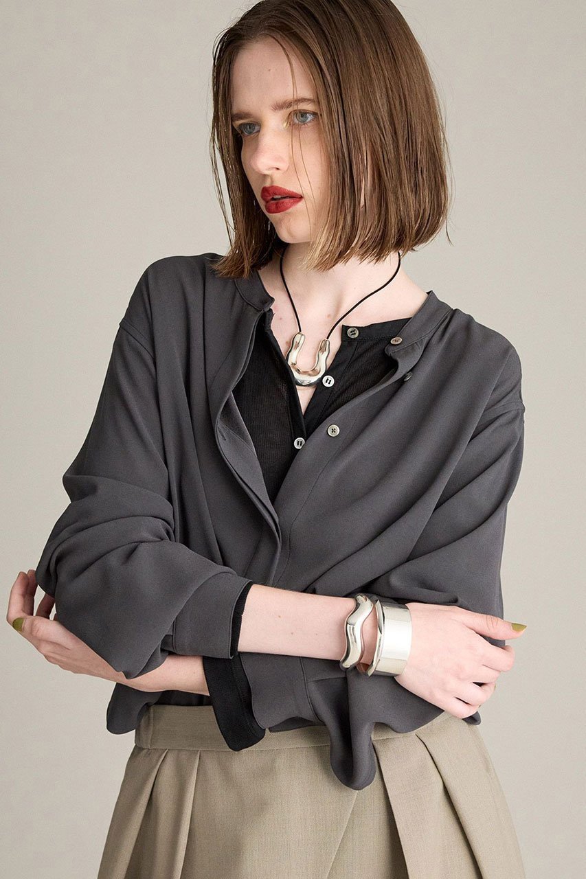 【ブリル/BRILL】の【raspail】BRILL別注ヘンリーネックプルオーバー インテリア・キッズ・メンズ・レディースファッション・服の通販 founy(ファニー) 　ファッション　Fashion　レディースファッション　Fashion for Women　トップス・カットソー　Cut & Sew Tops　シャツ・ブラウス・オフィスカジュアル　Elegant Blouses & Button-Ups　ロングTシャツ・Tシャツ　Longline T-Shirts & Tees　カジュアルプルオーバー・ニットトップス　Pullovers & Knit Tops / Casual Pullovers　カットソー・ベーシックTシャツ　Cut-and-Sewn Tops / Stretch Tees & Basics　2025年　2025　2025-2026秋冬・A/W　Autumn/Winter 2025–26 AW25–26　スリーブ　Sleeve, Long Sleeve / Short Sleeve　ロング　Long, Long-Length　別注　Limited Edition, Custom Order　A/W・秋冬　Autumn/Winter　ブラック|ID: prp329100004640932 ipo3291000000033462687