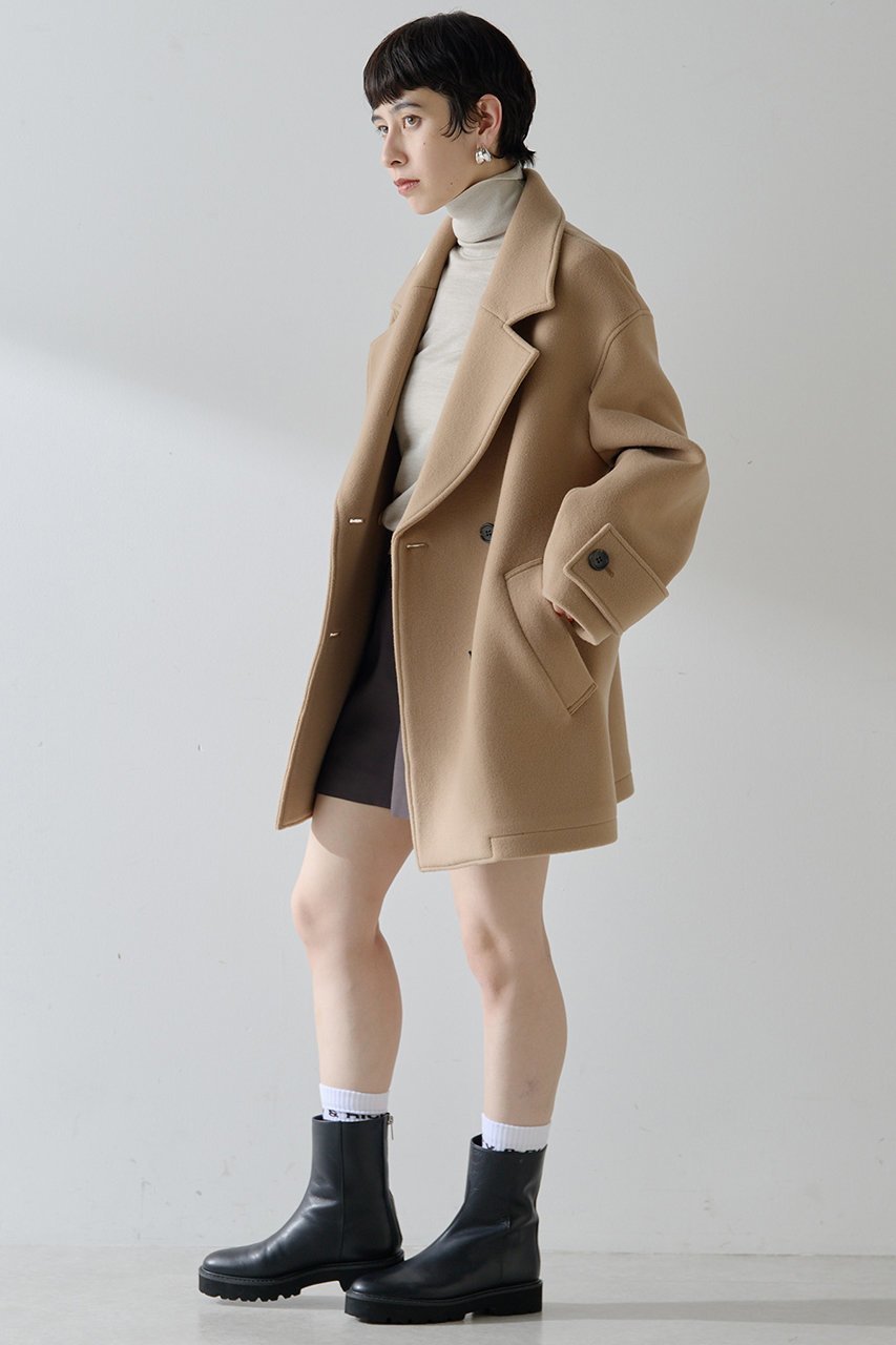 【ウィムガゼット/Whim Gazette】の【THE PAUSE】ミドルP コート 人気、トレンドファッション・服の通販 founy(ファニー) 　ファッション　Fashion　レディースファッション　Fashion for Women　アウター　Coat / Outerwear Collection　コート・ロングコート・ピーコート　Long Coats, Peacoats & More　2025年　2025　2025-2026秋冬・A/W　Autumn/Winter 2025–26 AW25–26　なめらか　Smooth, Silky Texture　イタリア　Italy　ショルダー　Shoulder, Shoulder Strap　ショート　Short, Short Length　ドロップ　Drop Shoulder, Dropped Style　ボトム　Bottoms, Lower Wear　ミドル　Middle Length, Mid Height　エレガント 上品　Elegant　A/W・秋冬　Autumn/Winter　other-3|ID: prp329100004640935 ipo3291000000033462736