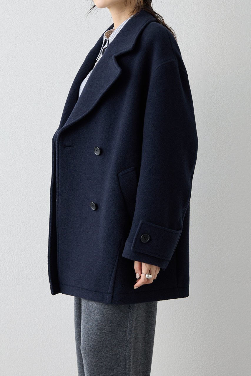 【ウィムガゼット/Whim Gazette】の【THE PAUSE】ミドルP コート 人気、トレンドファッション・服の通販 founy(ファニー) 　ファッション　Fashion　レディースファッション　Fashion for Women　アウター　Coat / Outerwear Collection　コート・ロングコート・ピーコート　Long Coats, Peacoats & More　なめらか　Smooth, Silky Texture　イタリア　Italy　ショルダー　Shoulder, Shoulder Strap　ショート　Short, Short Length　ドロップ　Drop Shoulder, Dropped Style　ボトム　Bottoms, Lower Wear　ミドル　Middle Length, Mid Height　エレガント 上品　Elegant　other-2|ID: prp329100004640935 ipo3291000000035885051