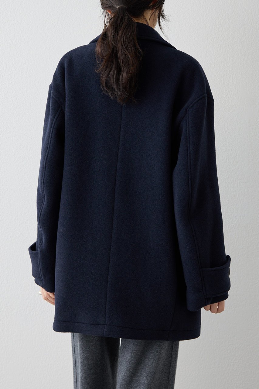 【ウィムガゼット/Whim Gazette】の【THE PAUSE】ミドルP コート 人気、トレンドファッション・服の通販 founy(ファニー) 　ファッション　Fashion　レディースファッション　Fashion for Women　アウター　Coat / Outerwear Collection　コート・ロングコート・ピーコート　Long Coats, Peacoats & More　なめらか　Smooth, Silky Texture　イタリア　Italy　ショルダー　Shoulder, Shoulder Strap　ショート　Short, Short Length　ドロップ　Drop Shoulder, Dropped Style　ボトム　Bottoms, Lower Wear　ミドル　Middle Length, Mid Height　エレガント 上品　Elegant　other-3|ID: prp329100004640935 ipo3291000000035885052