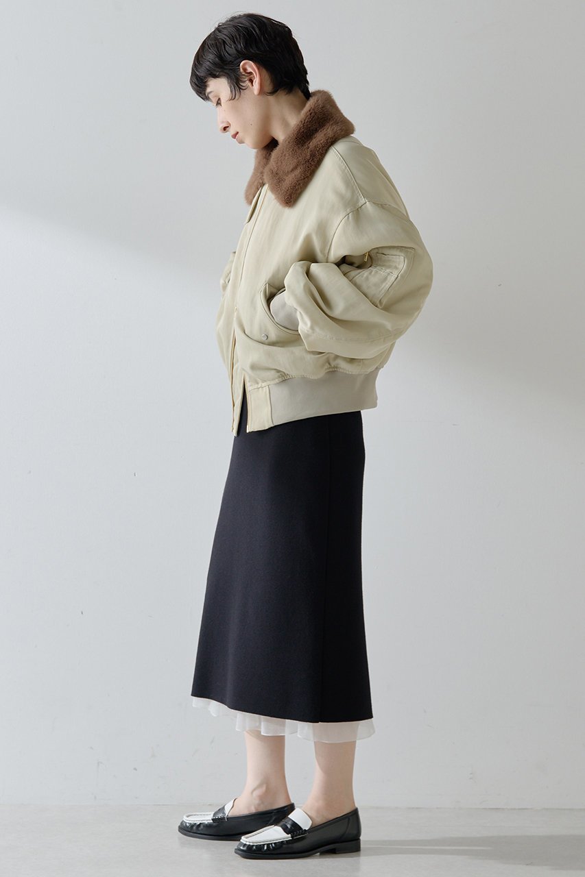 【ウィムガゼット/Whim Gazette】の【THE PAUSE】ファーカラーMA-1 人気、トレンドファッション・服の通販 founy(ファニー) 　ファッション　Fashion　レディースファッション　Fashion for Women　アウター　Coat / Outerwear Collection　レディースジャケット・軽アウター　Jackets　ブルゾンジャケット・スポーティアウター　Blouson Jackets　MA-1ジャケット　MA-1 Bomber Jackets / Flight Jackets　おすすめ　Recommended / Our Picks　ギャザー　Gathered, Ruffled　ジャケット　Jacket, Outerwear　スタンド　Stand Collar, Upright Stand　バランス　Balance, Style Balance　フェイクファー　Faux Fur, Imitation Fur　フェミニン　Feminine, Girly　ブルゾン　Blouson, Bomber Jacket　防寒　Cold Protection, Winter-Ready　other-3|ID: prp329100004640937 ipo3291000000035504725