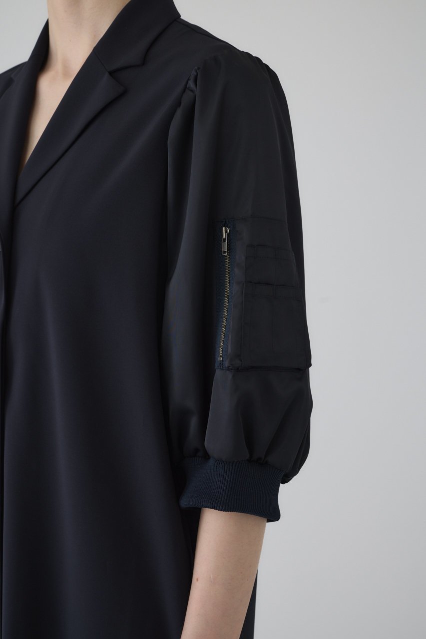 【リムアーク/RIM.ARK】の【8/20 10:00販売開始】MA-1 sleeve H/S OP/ワンピース 人気、トレンドファッション・服の通販 founy(ファニー) 　ファッション　Fashion　レディースファッション　Fashion for Women　アウター　Coat / Outerwear Collection　MA-1ジャケット　MA-1 Bomber Jackets / Flight Jackets　ワンピース　Dresses　チュニック　Tunic Tops & Dresses　スリーブ　Sleeve, Long Sleeve / Short Sleeve　チュニック　Tunic, Long Top　ツイル　Twist, Twisted Detail　ハーフ　Half, Half-Length　ロング　Long, Long-Length　新作・新入荷　New Arrivals / New In　other-6|ID: prp329100004641620 ipo3291000000033474041