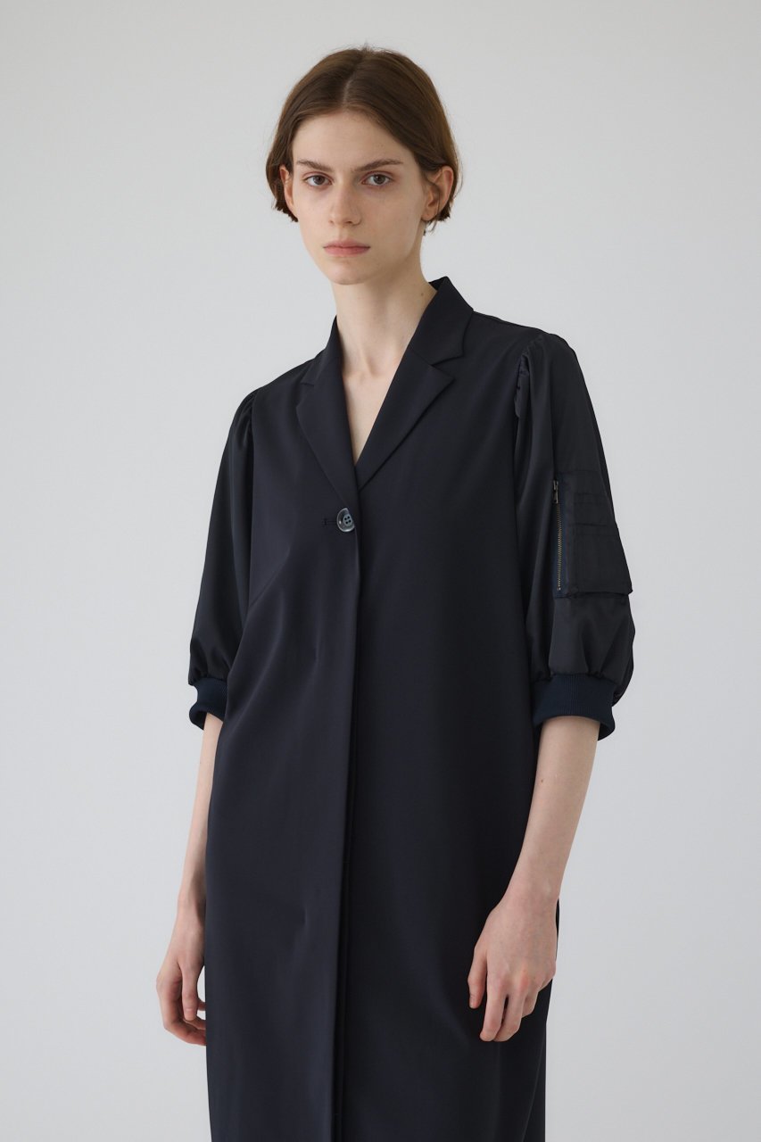 【リムアーク/RIM.ARK】の【8/20 10:00販売開始】MA-1 sleeve H/S OP/ワンピース 人気、トレンドファッション・服の通販 founy(ファニー) 　ファッション　Fashion　レディースファッション　Fashion for Women　アウター　Coat / Outerwear Collection　MA-1ジャケット　MA-1 Bomber Jackets / Flight Jackets　ワンピース　Dresses　チュニック　Tunic Tops & Dresses　スリーブ　Sleeve, Long Sleeve / Short Sleeve　チュニック　Tunic, Long Top　ツイル　Twist, Twisted Detail　ハーフ　Half, Half-Length　ロング　Long, Long-Length　新作・新入荷　New Arrivals / New In　other-7|ID: prp329100004641620 ipo3291000000033474042