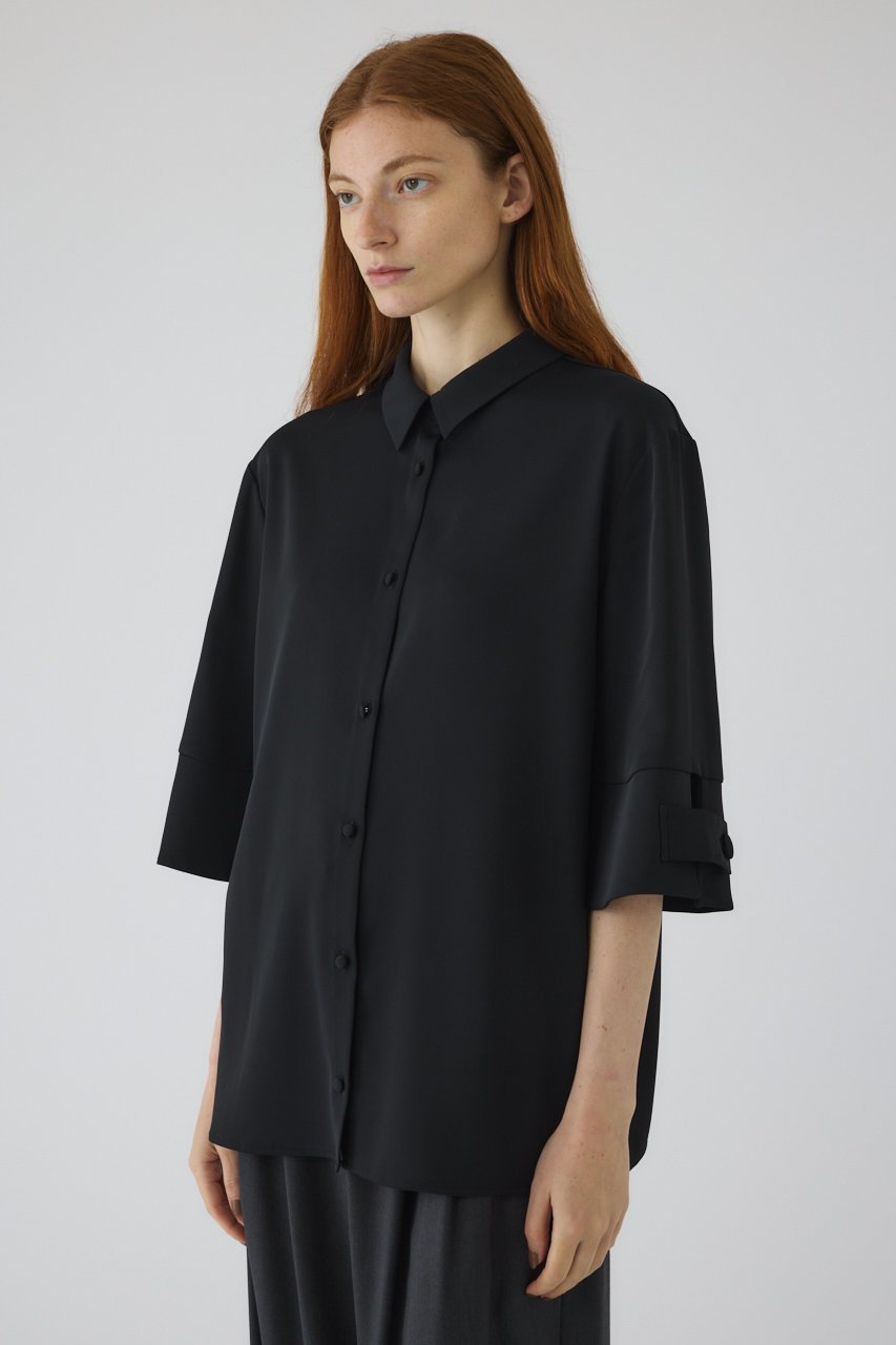 【リムアーク/RIM.ARK】の【8/20 10:00販売開始】Bell-sleeve SH/シャツ 人気、トレンドファッション・服の通販 founy(ファニー) 　ファッション　Fashion　レディースファッション　Fashion for Women　トップス・カットソー　Cut & Sew Tops　シャツ・ブラウス・オフィスカジュアル　Elegant Blouses & Button-Ups　クラシカル　Classical, Vintage-Inspired　サテン　Satin, Glossy Fabric　サマー　Summer, Summer Style　スリット　Slit, Slit Detail　スリーブ　Sleeve, Long Sleeve / Short Sleeve　ダブル　Double, Double-Breasted　バランス　Balance, Style Balance　リラックス　Relax, Relaxed Fit　ロング　Long, Long-Length　新作・新入荷　New Arrivals / New In　other-2|ID: prp329100004641621 ipo3291000000033474046