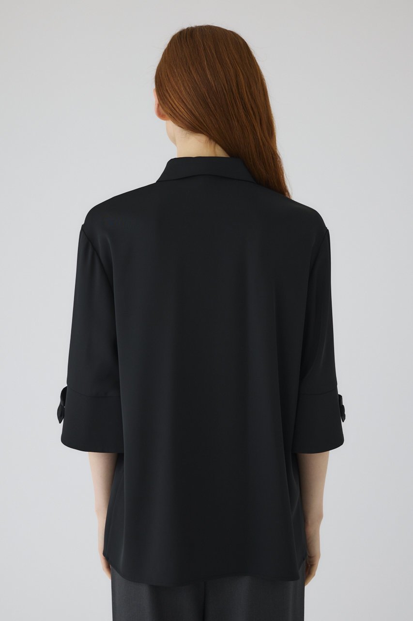 【リムアーク/RIM.ARK】の【8/20 10:00販売開始】Bell-sleeve SH/シャツ 人気、トレンドファッション・服の通販 founy(ファニー) 　ファッション　Fashion　レディースファッション　Fashion for Women　トップス・カットソー　Cut & Sew Tops　シャツ・ブラウス・オフィスカジュアル　Elegant Blouses & Button-Ups　クラシカル　Classical, Vintage-Inspired　サテン　Satin, Glossy Fabric　サマー　Summer, Summer Style　スリット　Slit, Slit Detail　スリーブ　Sleeve, Long Sleeve / Short Sleeve　ダブル　Double, Double-Breasted　バランス　Balance, Style Balance　リラックス　Relax, Relaxed Fit　ロング　Long, Long-Length　新作・新入荷　New Arrivals / New In　other-4|ID: prp329100004641621 ipo3291000000033474048